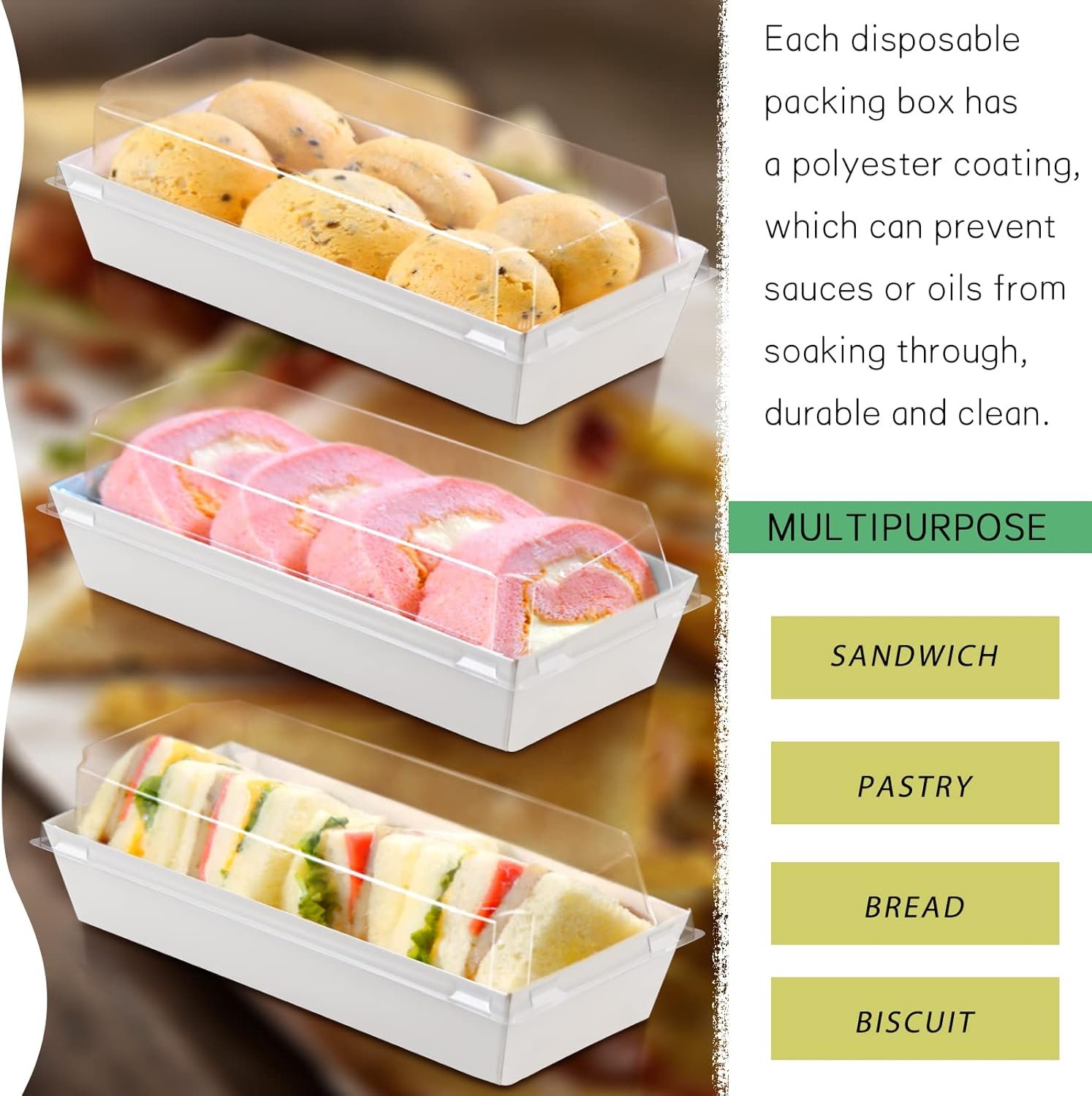 Wholesale 50 Pack 4.7 Inch Small White Rectangular Disposable Paper Charcuterie Boxes with Clear Lids Food Containers Bakery Boxes for Cake Cookies Sandwich Dessert Strawberries Manufacturer Wholesale 50 Pack 4.7 Inch Small White Rectangular Disposable Paper Charcuterie Boxes with Clear Lids Food Containers Bakery Boxes for Cake Cookies Sandwich Dessert Strawberries Manufacturer