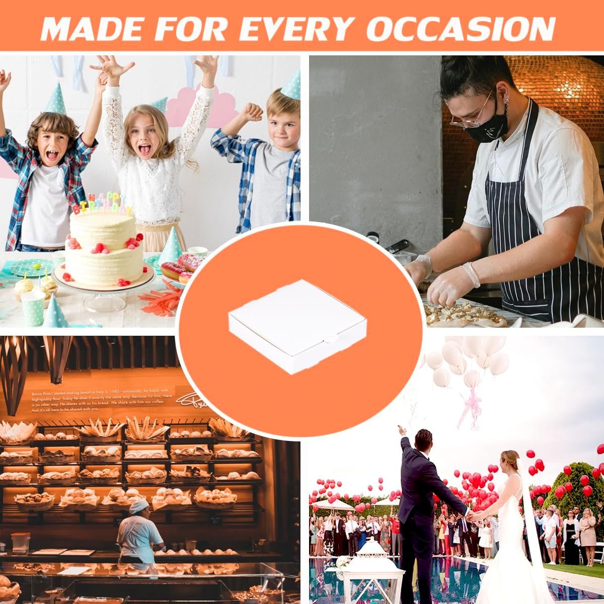 Wholesale Mini Cookie Boxes 5x5x1 Inches 50 Pack Elf Pizza Style for Cookies Party Favors Mini Pies and Crafts Manufacturer