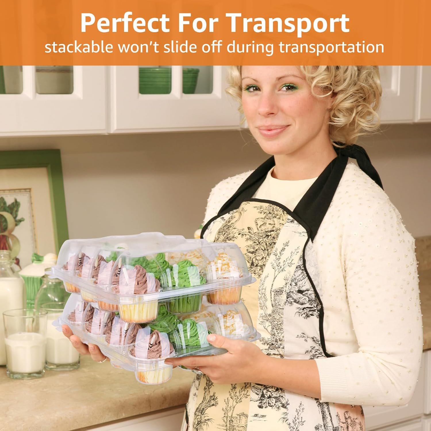 Wholesale 48 Pack 12-Compartment Mini Cupcake Containers Clear Plastic Holders with Detachable Lid High Dome for Cupcakes Muffins BPA-free Manufacturer