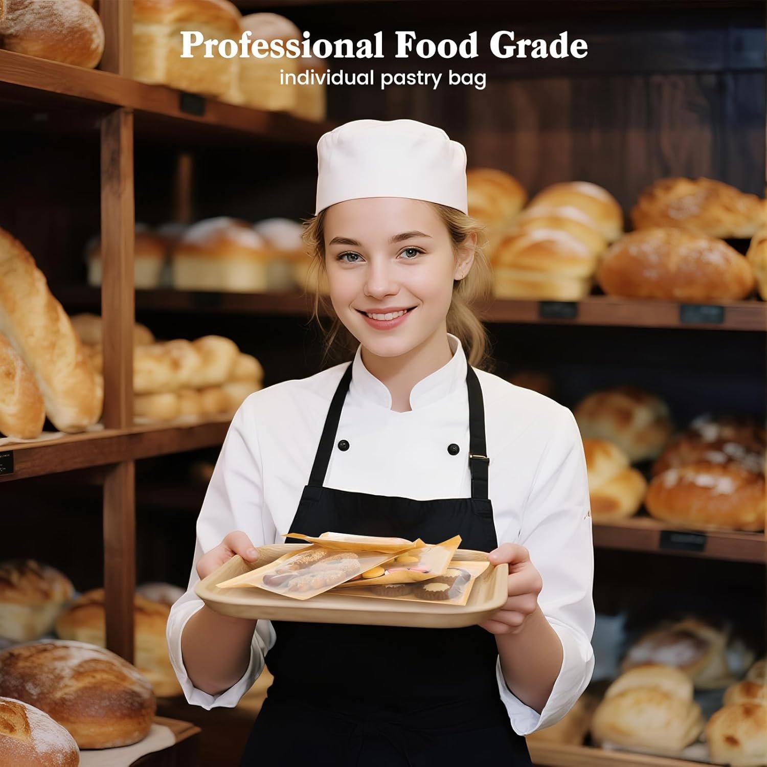 Wholesale 100 Pack 7.1x7.5 Inch Food-Grade Bakery Bags with Window and Seal Stickers Heat Sealable Paper Sleeves for Cookies Cakes Sandwiches Donuts Brown Manufacturer