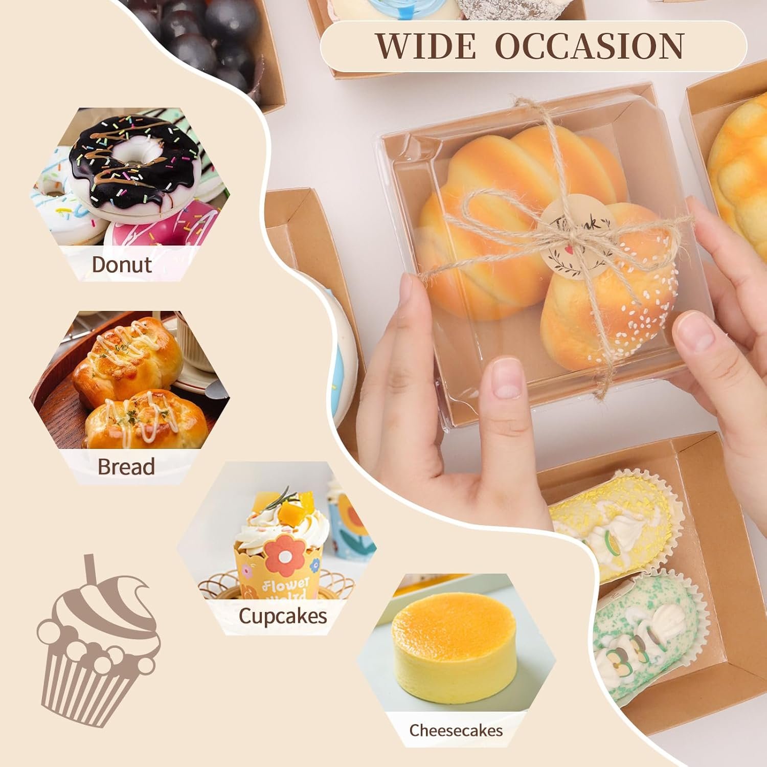 Wholesale 150 Pack Brown Square Charcuterie Boxes with Clear Secure Lids 4.7x4.7x2.6 Inches Disposable To Go Containers for Cookies Sandwiches Pastries Desserts Manufacturer Wholesale 150 Pack Brown Square Charcuterie Boxes with Clear Secure Lids 4.7x4.7x2.6 Inches Disposable To Go Containers for Cookies Sandwiches Pastries Desserts Manufacturer