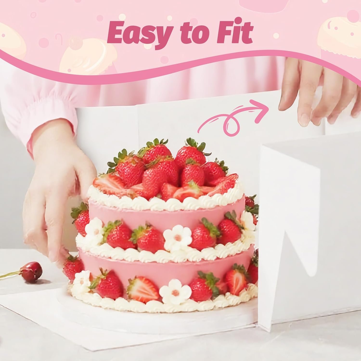 Wholesale 15pcs 10x10x8 Inch Tall White Cake Boxes with Window and Stickers for Bakery Cookies Macarons Donuts Pies Wedding Birthday Parties Manufacturer