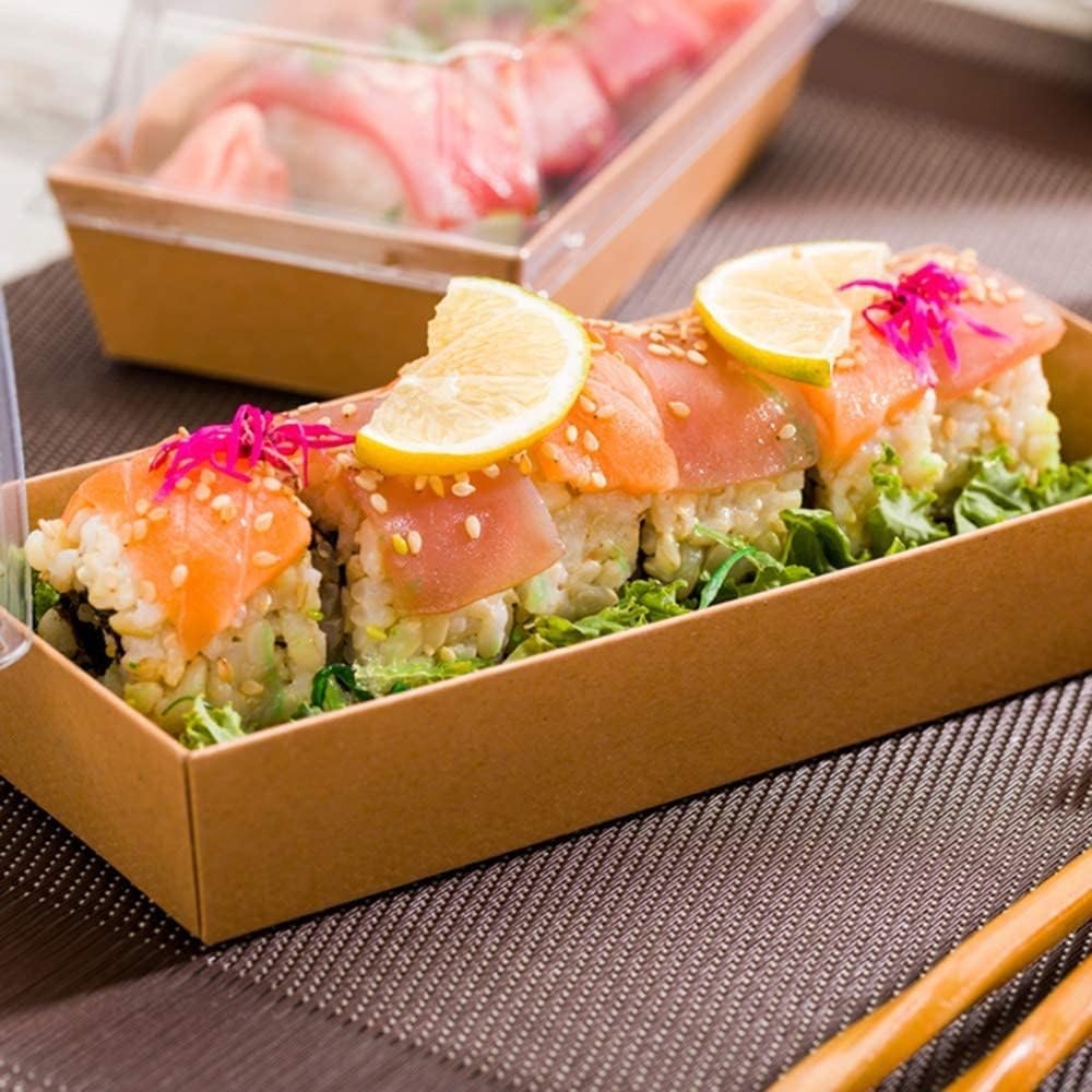 Wholesale 50 Pack 7.5'' Paper Charcuterie Boxes with Clear Lids Brown Disposable Food Containers Bakery Boxes for Sandwiches Cake Rolls Hot Cocoa Bombs Strawberries Cookies Manufacturer