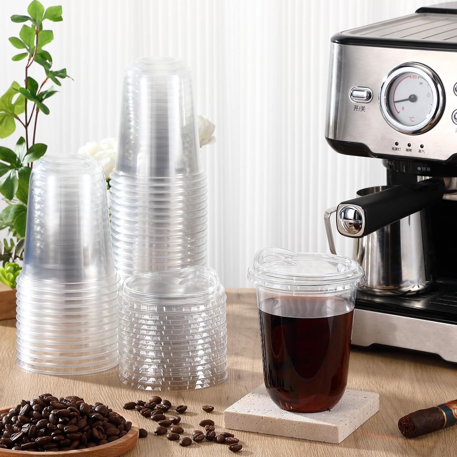 Wholesale Clear Plastic Disposable Cups with Strawless Sip Lids Round Bottom Togo Cups for Coffee Smoothies Cold Beverages Coffee Shops Party Catering (16 oz 50 Pcs) Manufacturer Wholesale Clear Plastic Disposable Cups with Strawless Sip Lids Round Bottom Togo Cups for Coffee Smoothies Cold Beverages Coffee Shops Party Catering (16 oz 50 Pcs) Manufacturer