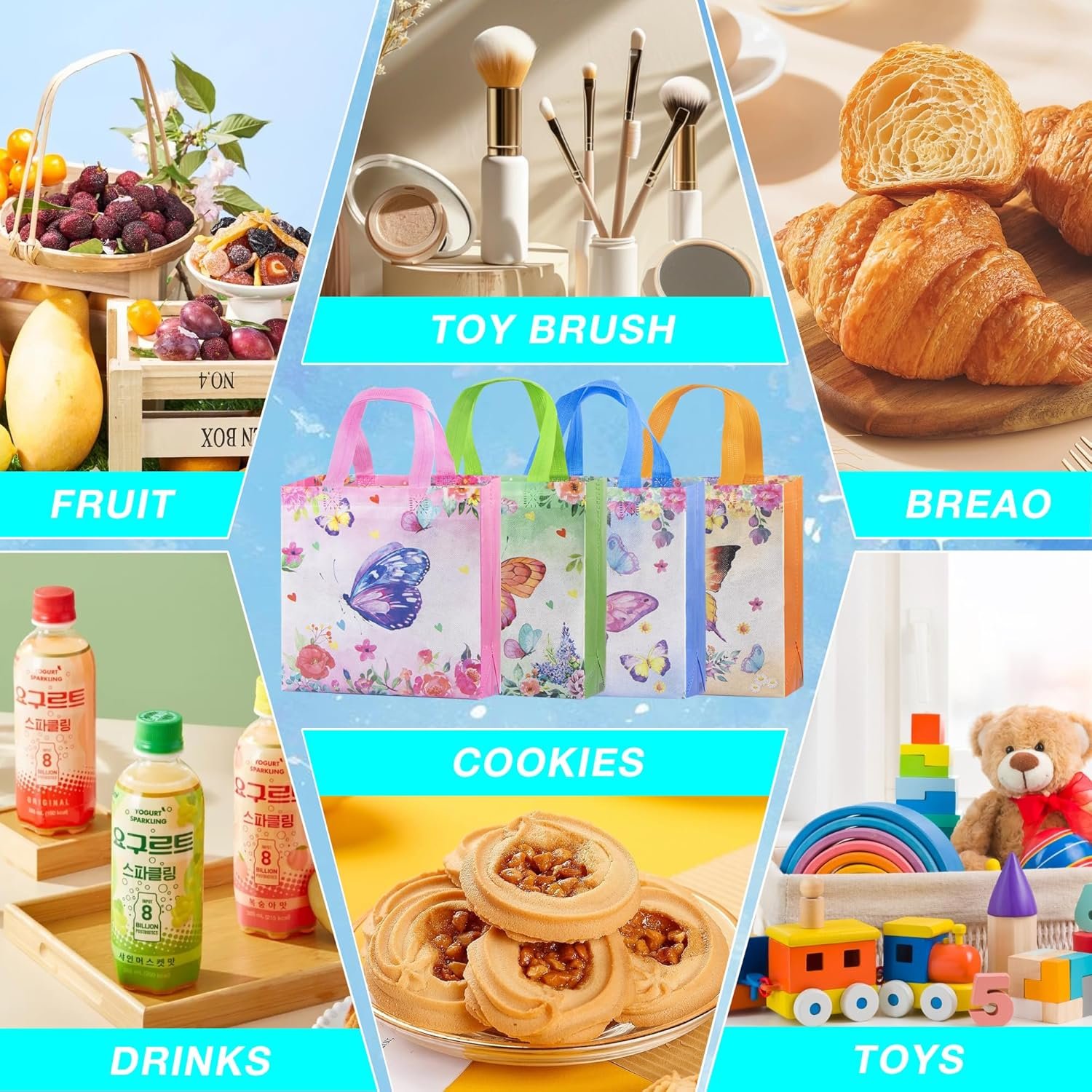 Wholesale 24 Pcs Non-Woven Butterfly Party Favor Bags with Handles for Celebrations Birthday Parties Baby Showers Manufacturer