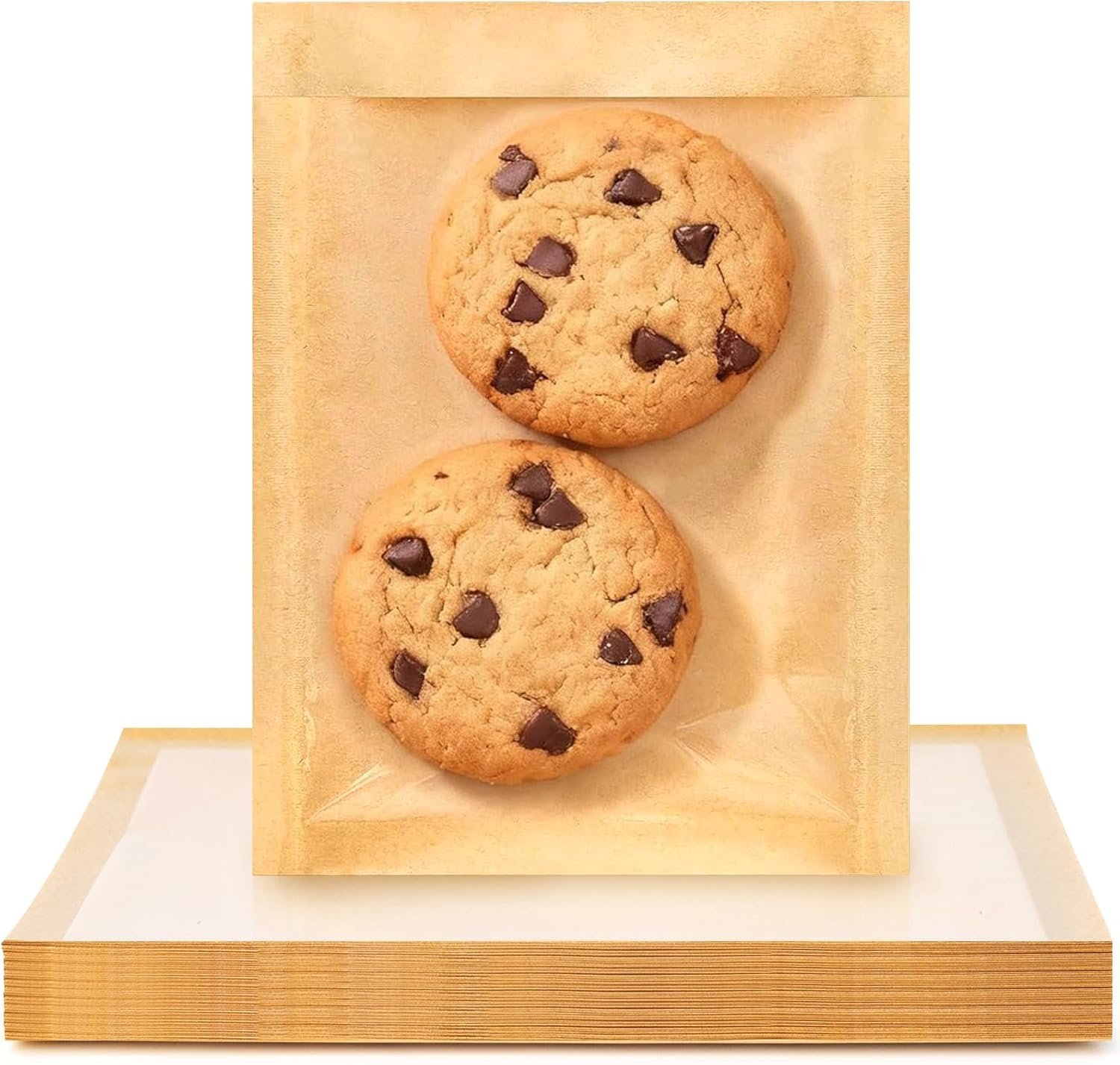 Wholesale 100 Pack 5.1 x 7.5 Inch Heat-Sealable Paper Cookie Bags with Window for Pastry Packaging Cookies Donuts Manufacturer