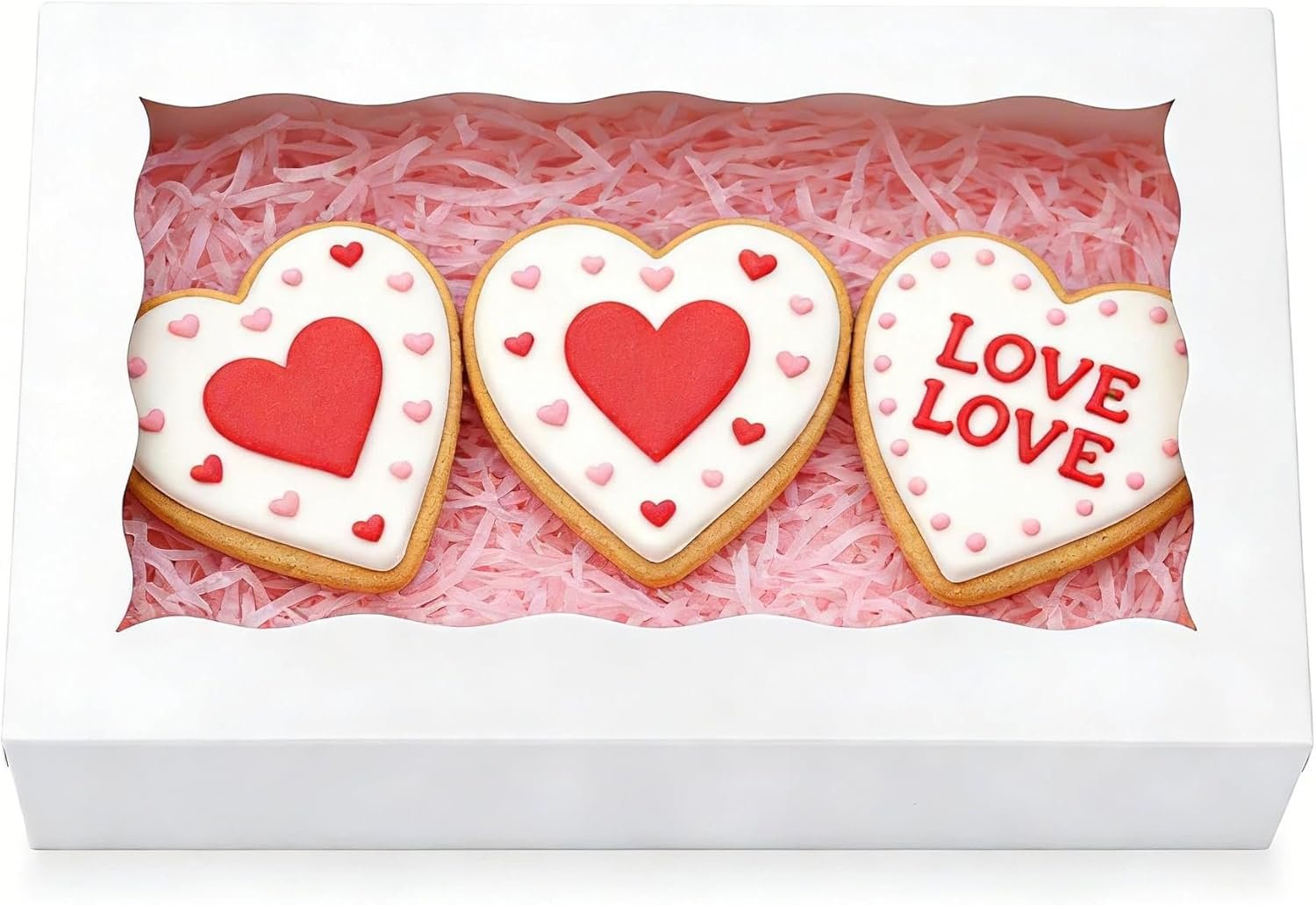 Wholesale 20pcs White Cookie Boxes with Window 8x5x2 Inches Bakery Treat Dessert Boxes for Macaron Truffle Chocolate Covered Strawberries Manufacturer