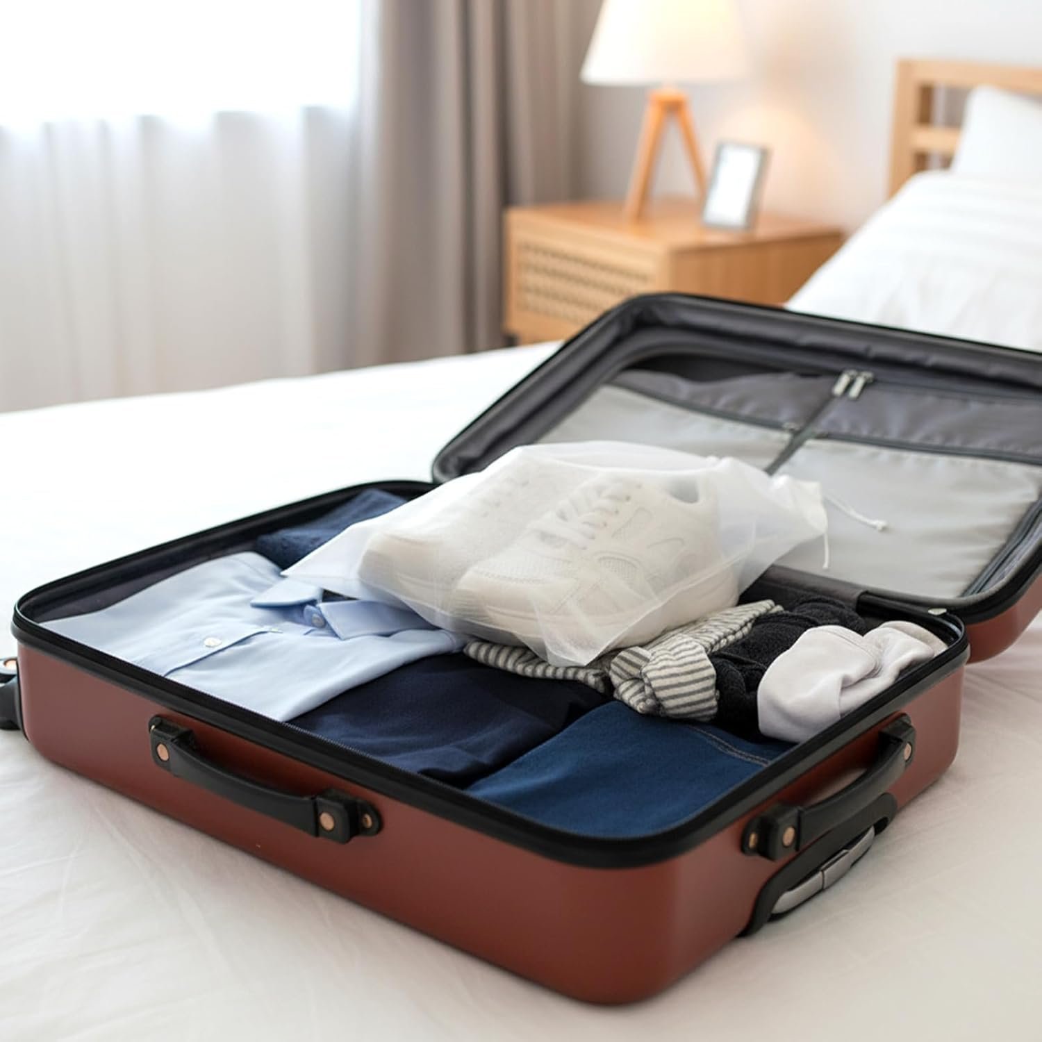 Wholesale 10 Pcs 19x12.5 Inch Dust Bags for Handbags Purse Storage with Drawstring Non-Woven Breathable Protector for Boots Shoes Travel Organizer White Manufacturer