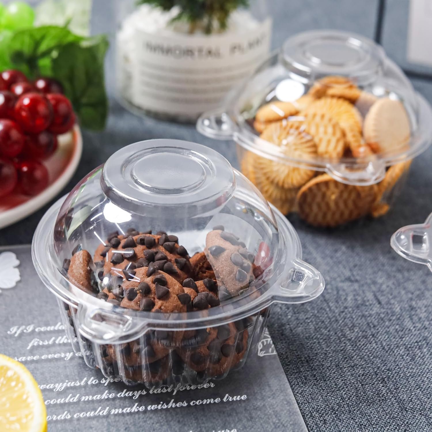 Wholesale 50 Pack Individual Plastic Deep Dome Cupcake Holders Muffin Containers Manufacturer