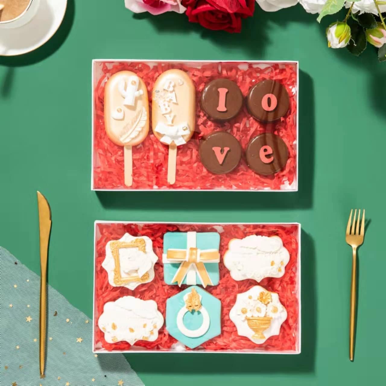 Wholesale 50 Pack Small Cookie Boxes with Window 9 1/2