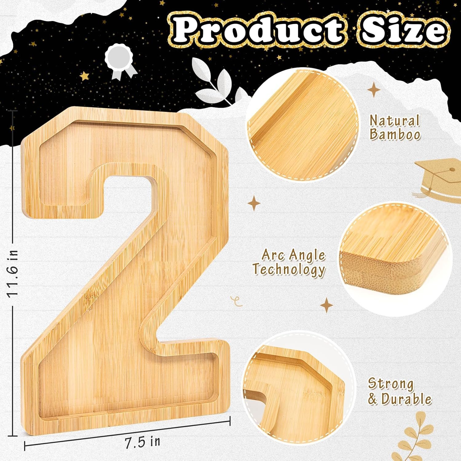 Wholesale 4PCS Wooden Number Charcuterie Board Box with 14 Balloons 2026 Fillable Graduation Party Supplies Manufacturer