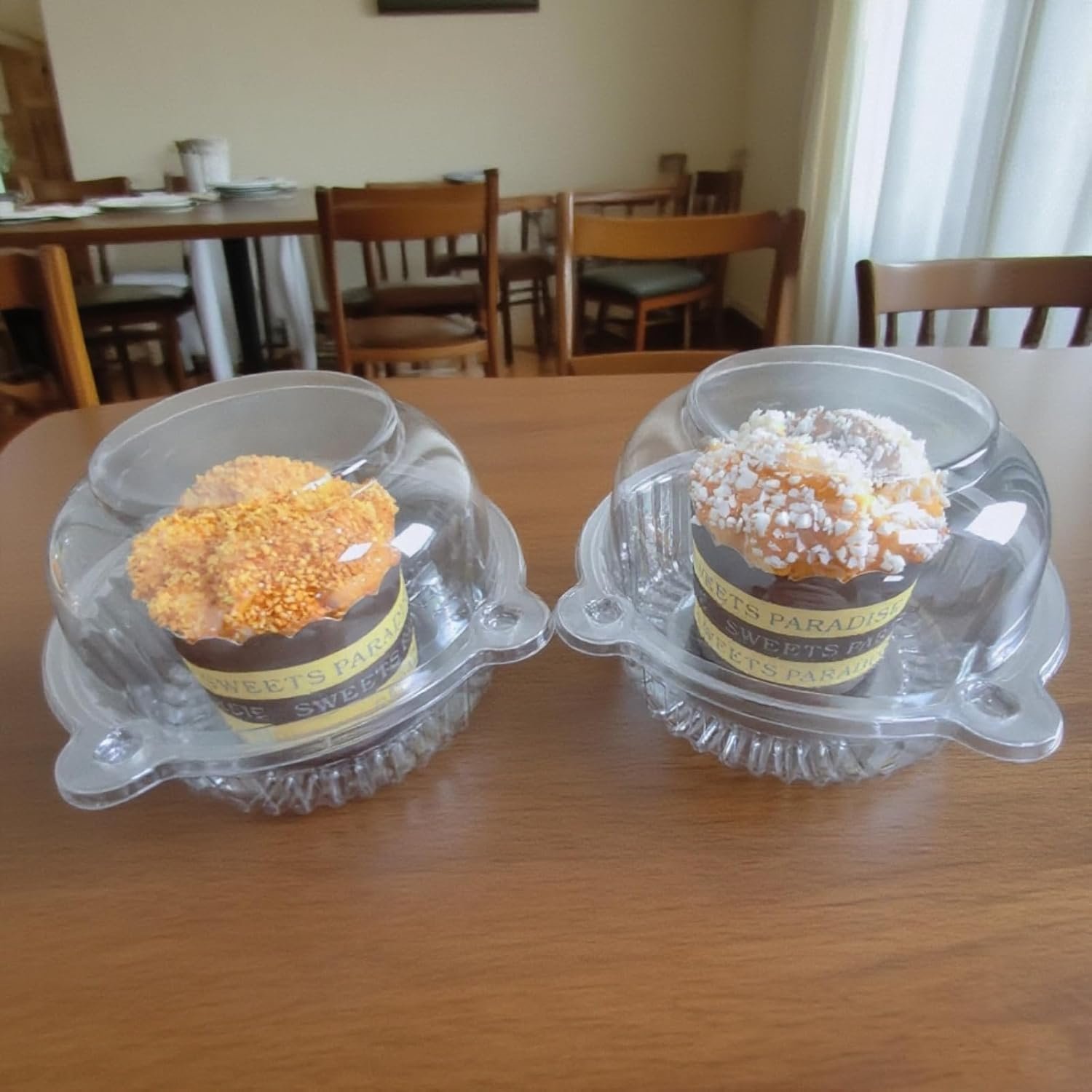 Wholesale 50 pc Jumbo Muffin Containers Plastic Cupcake Holders Transparent Large Size Manufacturer