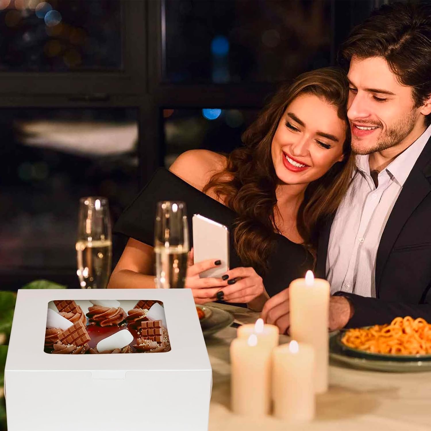 Wholesale 5 Sets 10x10x5 Inch Cake Boxes with Cake Boards for Bakery Manufacturer