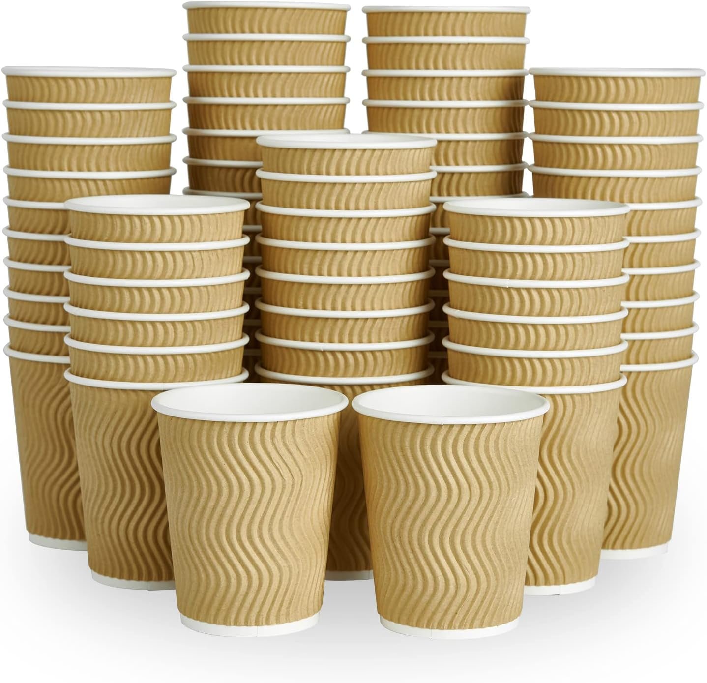 Wholesale 8 oz 120 Count Insulated Ripple Wall Paper Hot Coffee Cups Manufacturer