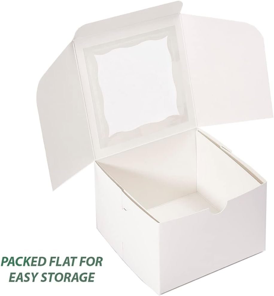 Wholesale Cookie Boxes with Window 5x5x3.5 Inch 50 Pack Premium White Bakery Boxes for Mini Treats Pastry Mini Bundt Cake Individual Cheesecakes Manufacturer Wholesale Cookie Boxes with Window 5x5x3.5 Inch 50 Pack Premium White Bakery Boxes for Mini Treats Pastry Mini Bundt Cake Individual Cheesecakes Manufacturer