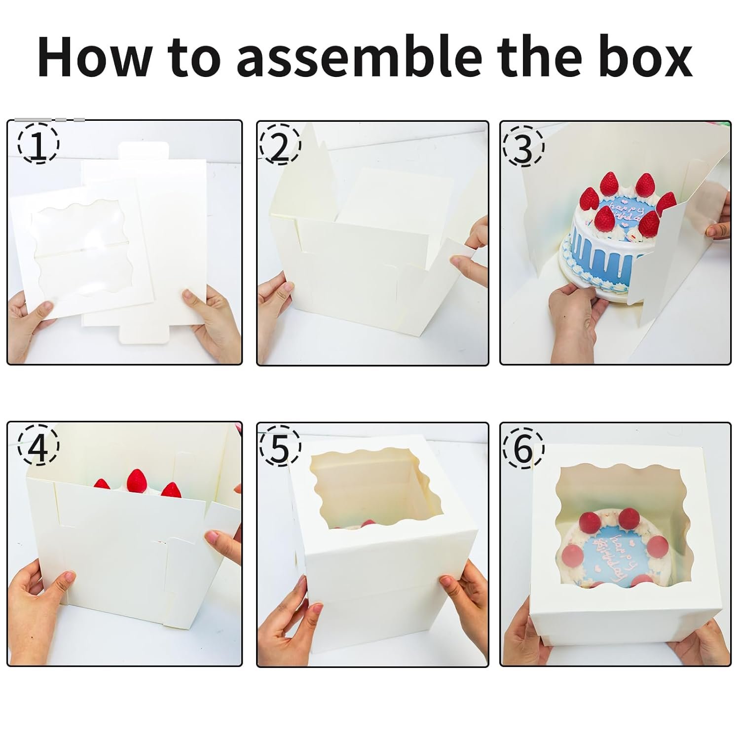 Wholesale 10pcs 8x8x8 Inches Cake Boxes with Window White Bakery Dessert Boxes Cajas Pasteles for Cake Valentine's Day Mother's Day Wedding Birthday Party Manufacturer Wholesale 10pcs 8x8x8 Inches Cake Boxes with Window White Bakery Dessert Boxes Cajas Pasteles for Cake Valentine's Day Mother's Day Wedding Birthday Party Manufacturer