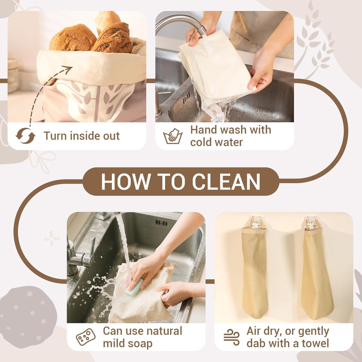 Wholesale Reusable Beeswax Bread Bags XL Extra Thick Cotton 2 Pack for Sourdough Storage Manufacturer