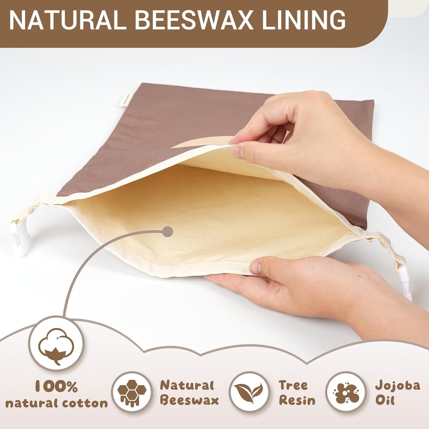 Wholesale Reusable Beeswax Bread Bags XL Extra Thick Cotton 2 Pack for Sourdough Storage Manufacturer