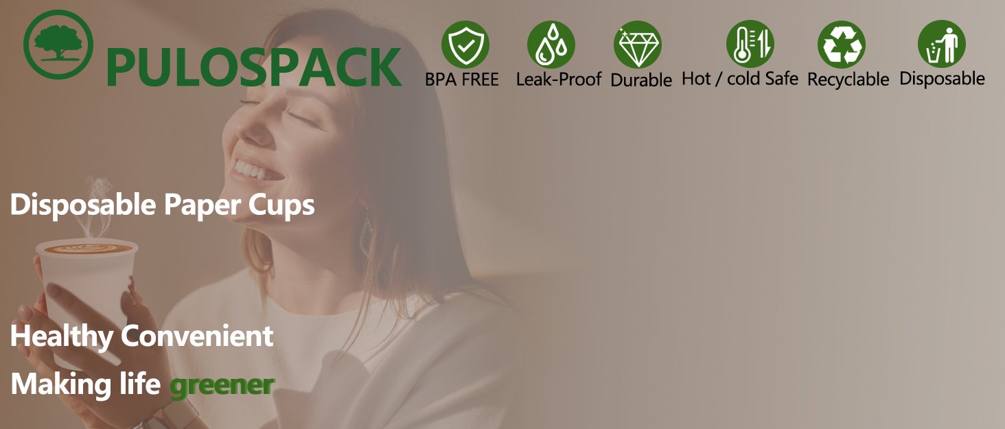 Wholesale 100 Pack 8 oz Food-Grade Leak-Proof Disposable White Paper Coffee Cups for Hot Cold Drinks Office Party Picnic Travel Events Manufacturer