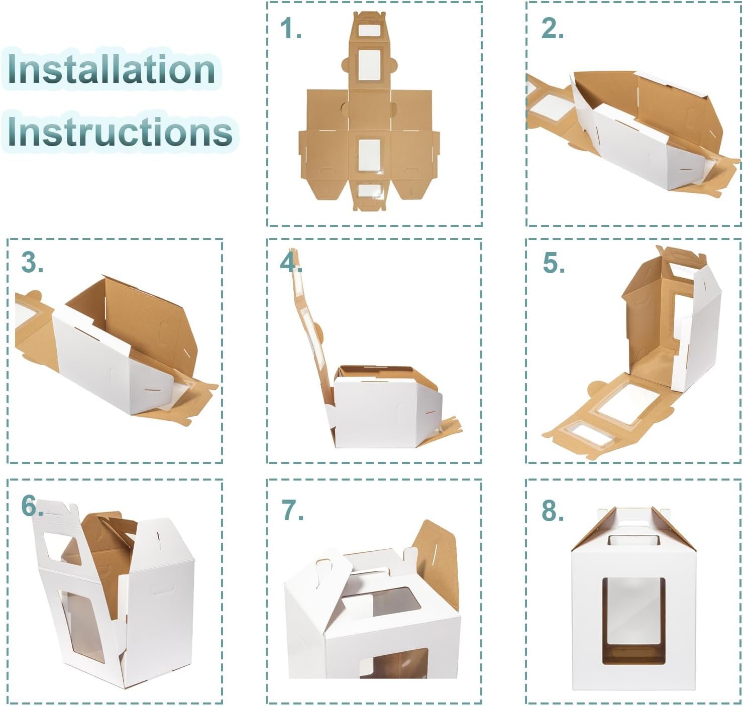 Wholesale 3 Pack Tall Cake Boxes for Tier Cakes 16x16x18 Inch Disposable Layer Baking Carrier with Window Handle Large Tiered Bakery Take Out Transport Containers for Wedding Birthday Party Manufacturer