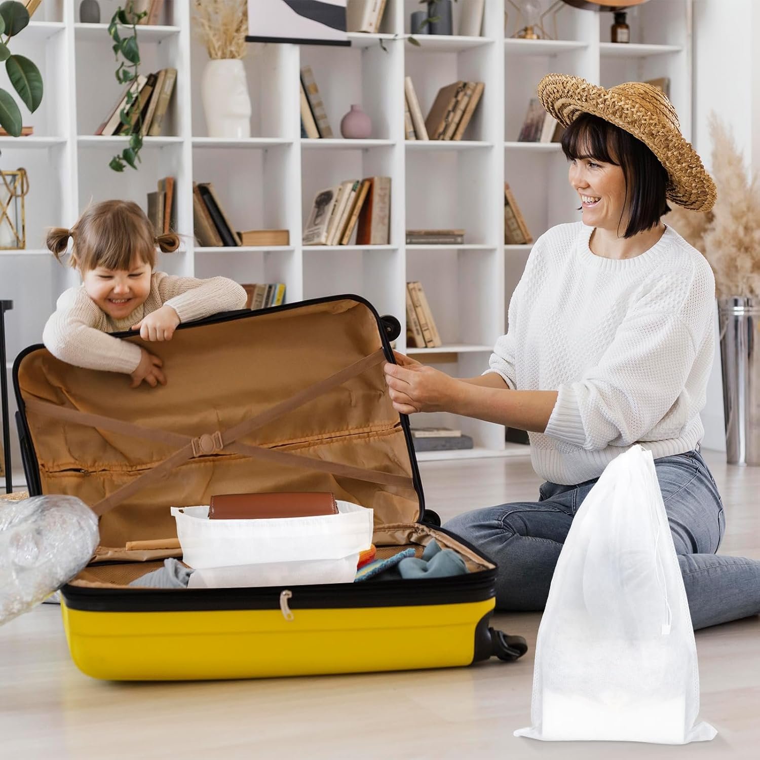 Wholesale 10 Pack Breathable Non-Woven Dust Bags for Handbags 12.6x18.9 Inch Drawstring Purse Storage Covers Manufacturer