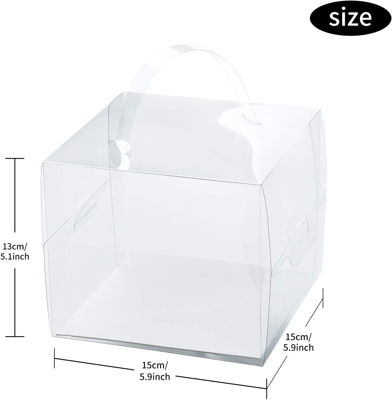 Wholesale 6x6x5 Inch Transparent Bakery Boxes 20 Pcs Clear Cake Boxes for Chocolate Donut Treats Party Wedding Graduation Gifts Manufacturer Wholesale 6x6x5 Inch Transparent Bakery Boxes 20 Pcs Clear Cake Boxes for Chocolate Donut Treats Party Wedding Graduation Gifts Manufacturer