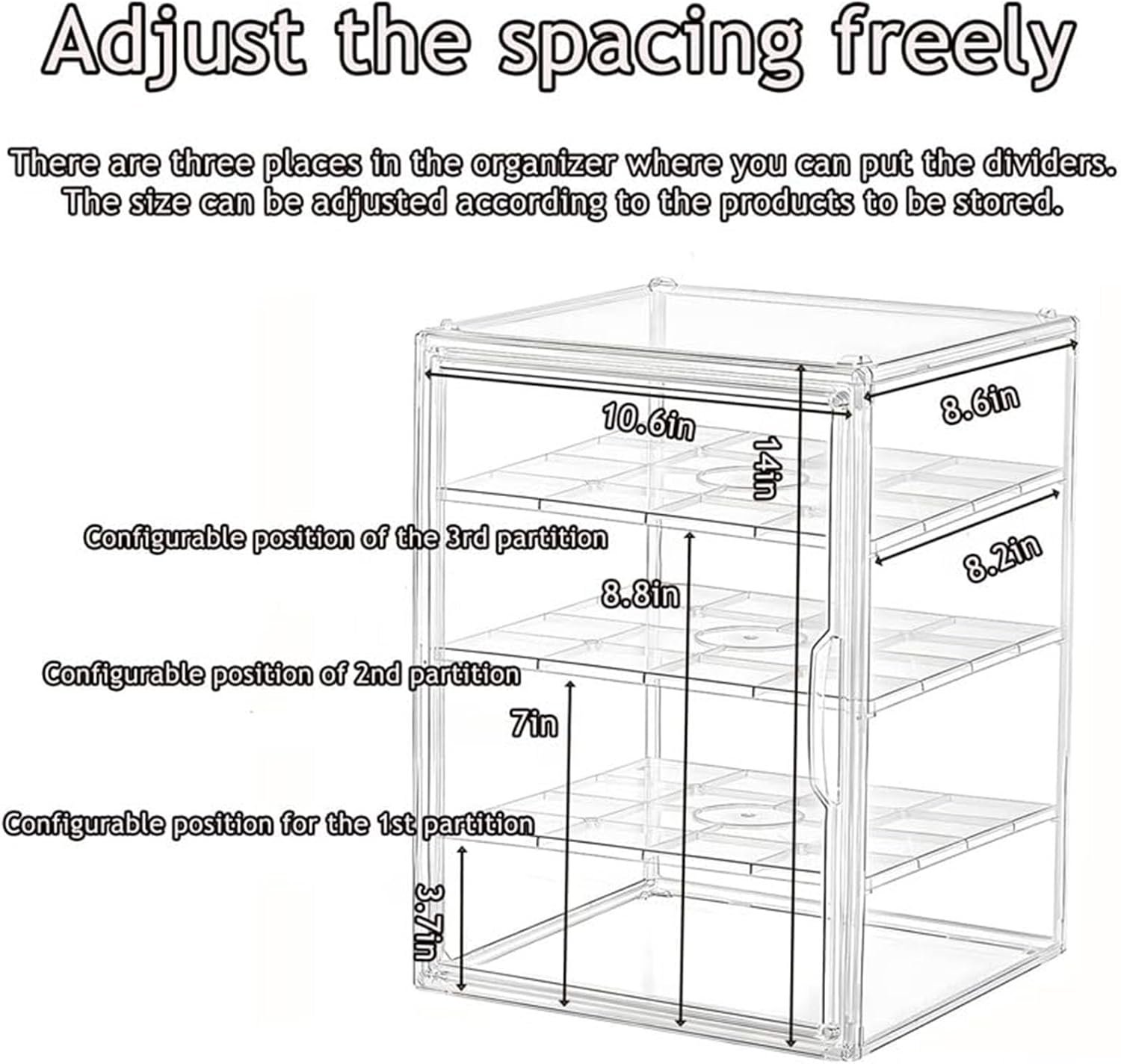 Wholesale 4-Tier Adjustable Acrylic Pastry Display Case for Donuts Cakes Pies Desserts Muffins Cookies Kitchen Countertop with Magnetic Door Clear Storage Manufacturer