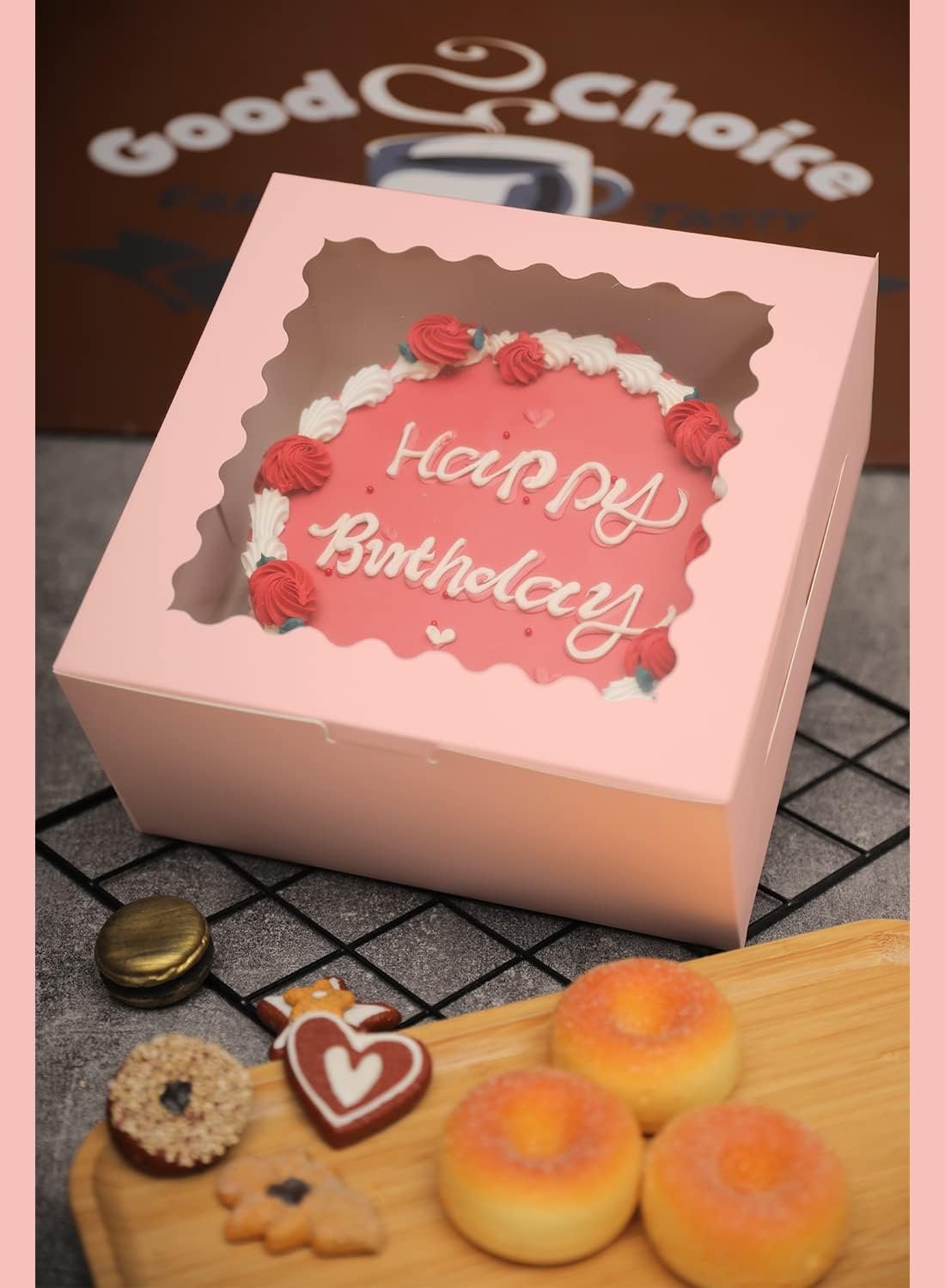Wholesale 36pcs 10x10x5 Inch Pink Cake Boxes with Window 18-Packs 10 Inch Bakery Boxes Including 18 Cake Boxes and 18 Cake Boards Manufacturer
