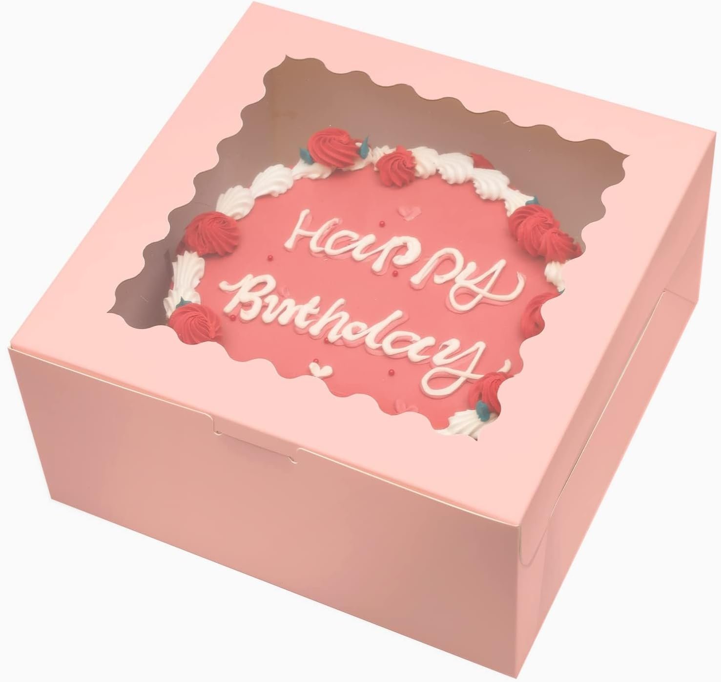 Wholesale 36pcs 10x10x5 Inch Pink Cake Boxes with Window 18-Packs 10 Inch Bakery Boxes Including 18 Cake Boxes and 18 Cake Boards Manufacturer