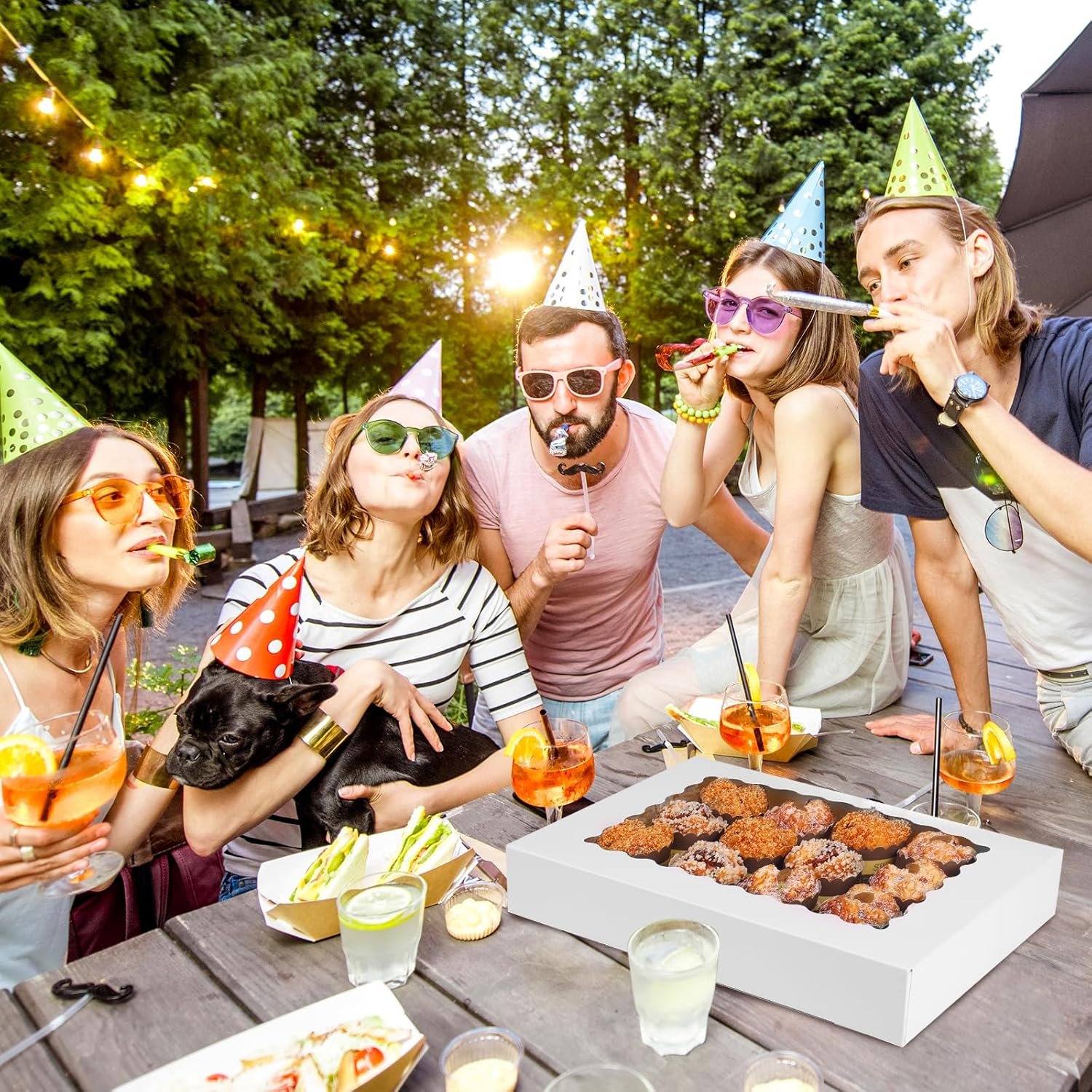 Wholesale 25pcs Cookie Boxes with Window 16x11x2.5in Large Auto-Popup Bakery Boxes for Treats Desserts Chocolate Covered Strawberries Pies Muffins Donuts Manufacturer Wholesale 25pcs Cookie Boxes with Window 16x11x2.5in Large Auto-Popup Bakery Boxes for Treats Desserts Chocolate Covered Strawberries Pies Muffins Donuts Manufacturer