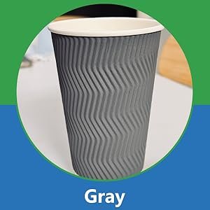 Wholesale 120 Pack 16 oz Disposable Insulated Ripple Wall Paper Coffee Cups for Hot Chocolate Cocoa and Hot Cold Beverages Black Manufacturer