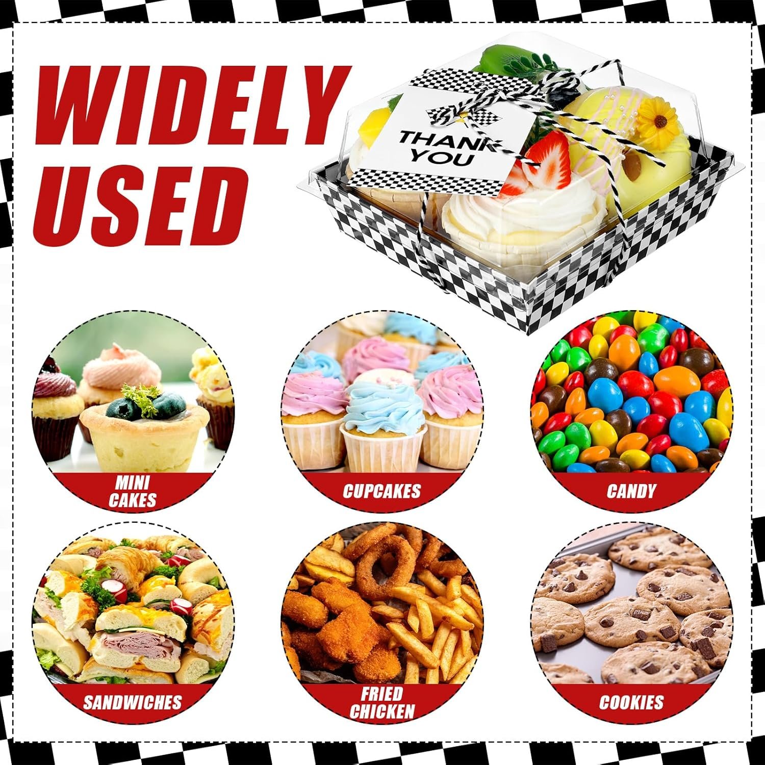 Wholesale 50 Sets Black and White Checkered Race Car Party Charcuterie Boxes with Ropes and Cards Disposable Paper Food Containers for Desserts Sandwiches Cookies Snacks Manufacturer Wholesale 50 Sets Black and White Checkered Race Car Party Charcuterie Boxes with Ropes and Cards Disposable Paper Food Containers for Desserts Sandwiches Cookies Snacks Manufacturer
