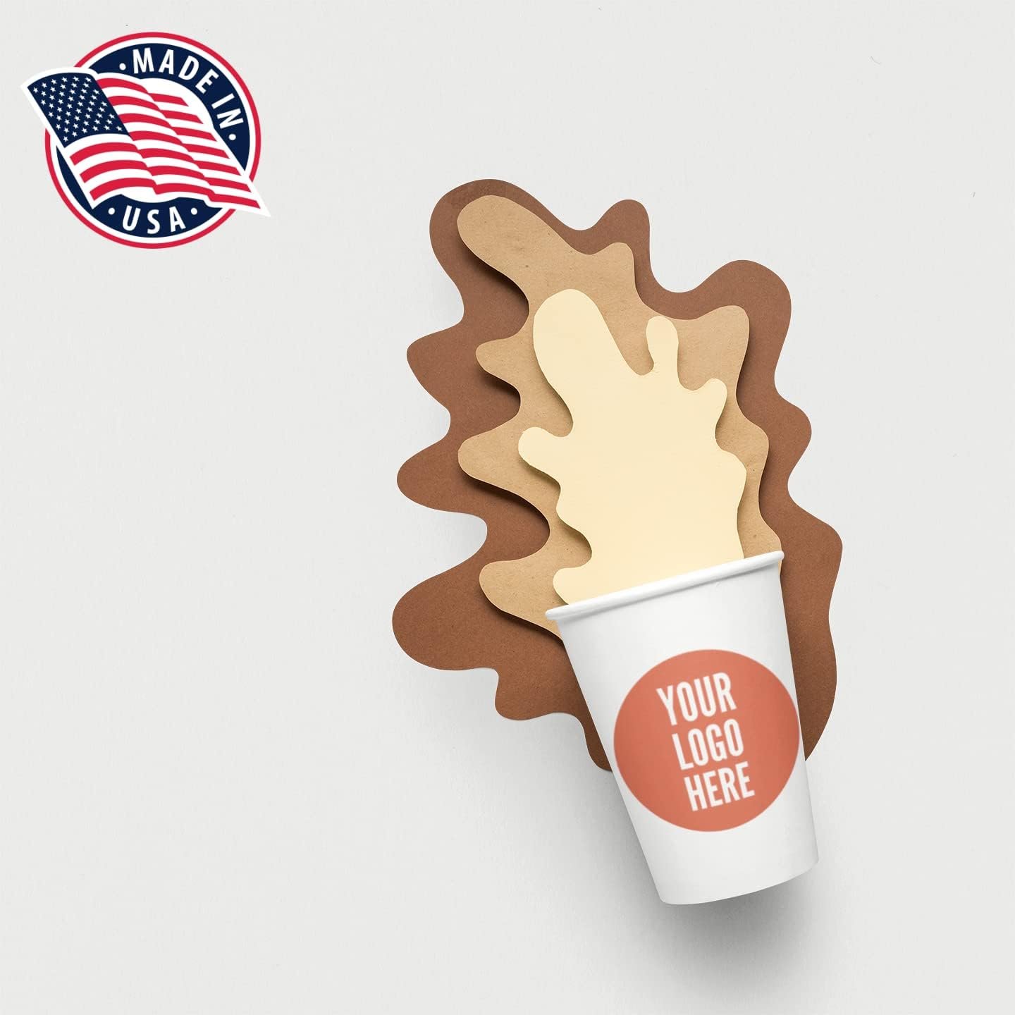 Private Label Personalized Paper Cups for Hot and Cold Drinks Custom Coffee Cups for Shops Offices Businesses Sturdy with Logo (8oz - 100 Pack) Manufacturer Private Label Personalized Paper Cups for Hot and Cold Drinks Custom Coffee Cups for Shops Offices Businesses Sturdy with Logo (8oz - 100 Pack) Manufacturer