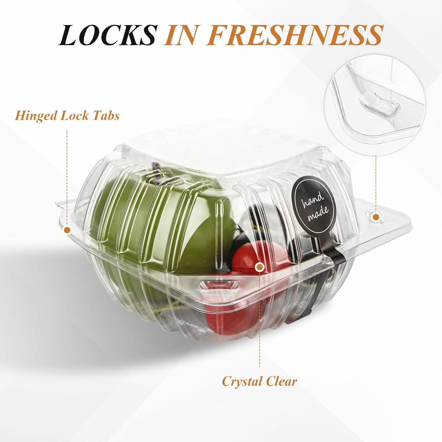 Wholesale 200 Pack Clear Clamshell Takeout Containers 6 x 6 x 3.15 Inch Disposable Hinged Plastic Boxes with 200 Handmade Tags for Desserts Cakes Salads Hamburgers Sandwiches Manufacturer Wholesale 200 Pack Clear Clamshell Takeout Containers 6 x 6 x 3.15 Inch Disposable Hinged Plastic Boxes with 200 Handmade Tags for Desserts Cakes Salads Hamburgers Sandwiches Manufacturer