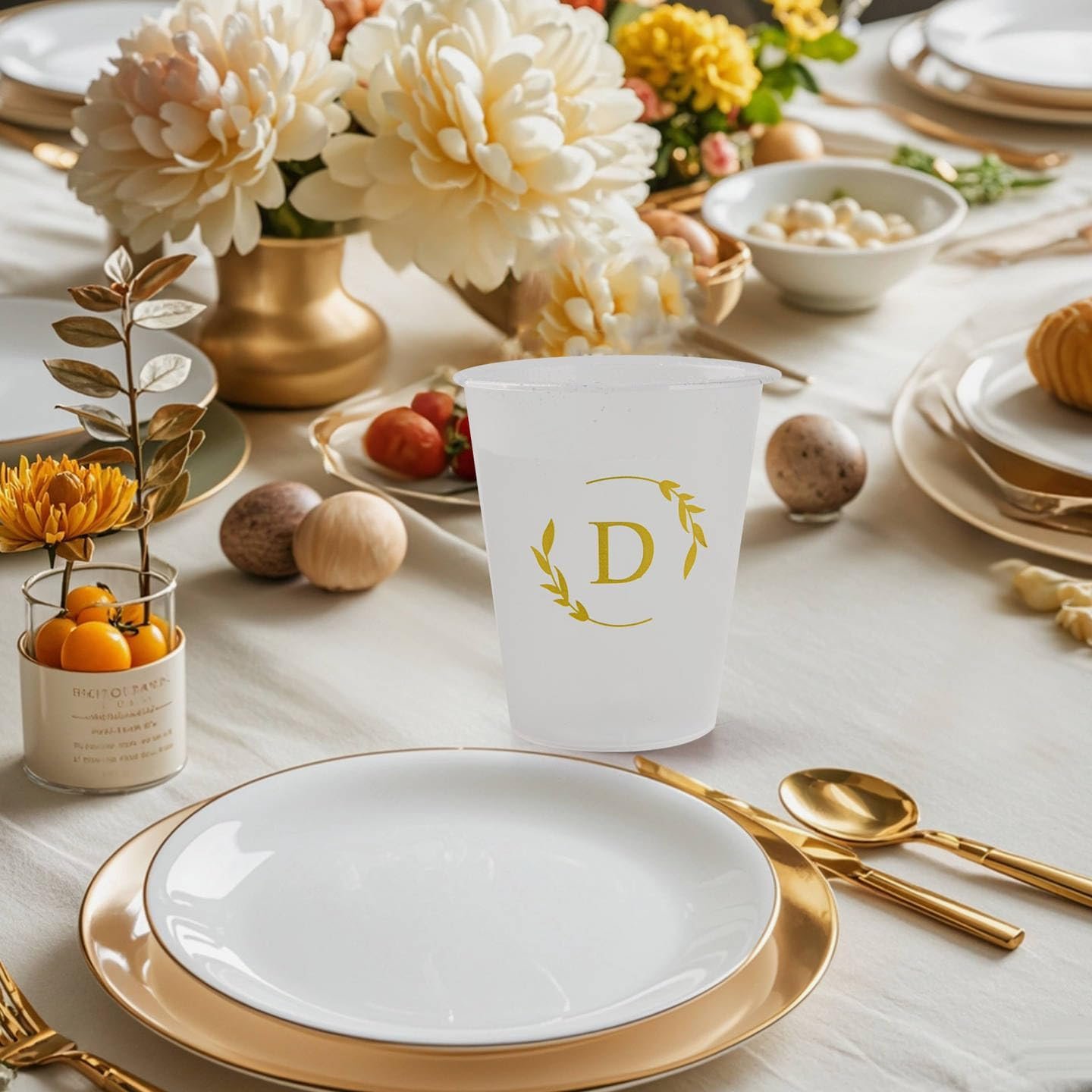 Wholesale 100 Monogrammed Disposable Plastic Cups 12 oz Personalized Initial Letter B for Weddings Baby Showers Birthdays Manufacturer