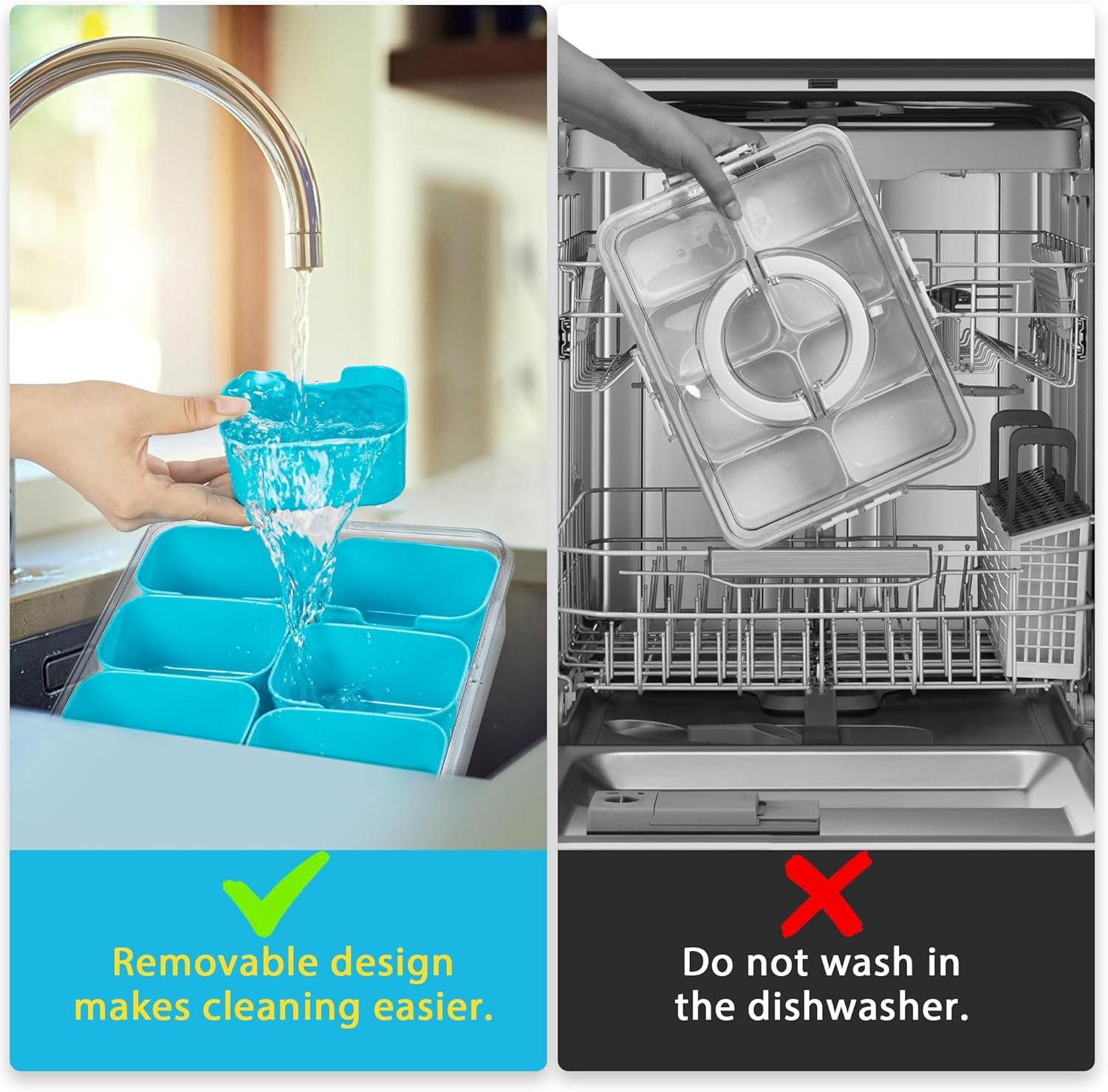 Wholesale Divided Snack Serving Tray with Lid and Handle Travel Charcuterie Container Portable Organizer for Candy Fruits Nuts Snacks Parties Picnics 1 Pack Lake Blue Manufacturer