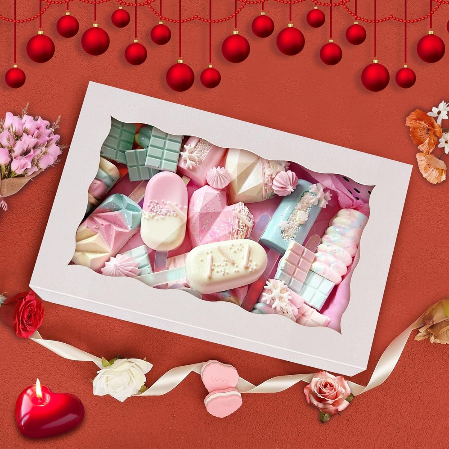 Wholesale 15Pcs 8x5x2 Inch Bakery Boxes with Window for Cookies Chocolate Covered Strawberries Cakesicles Brownies Donuts Ideal for Birthday Parties Family Potlucks Manufacturer