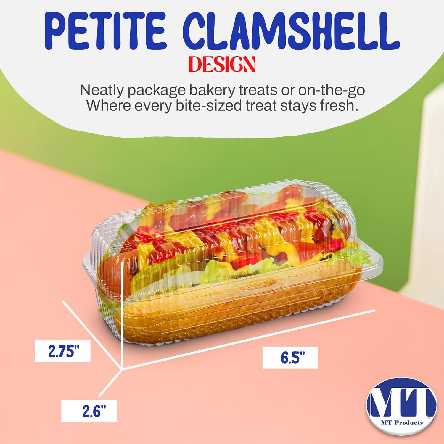 Wholesale Plastic Hinged Lid Take Out Containers 6.5