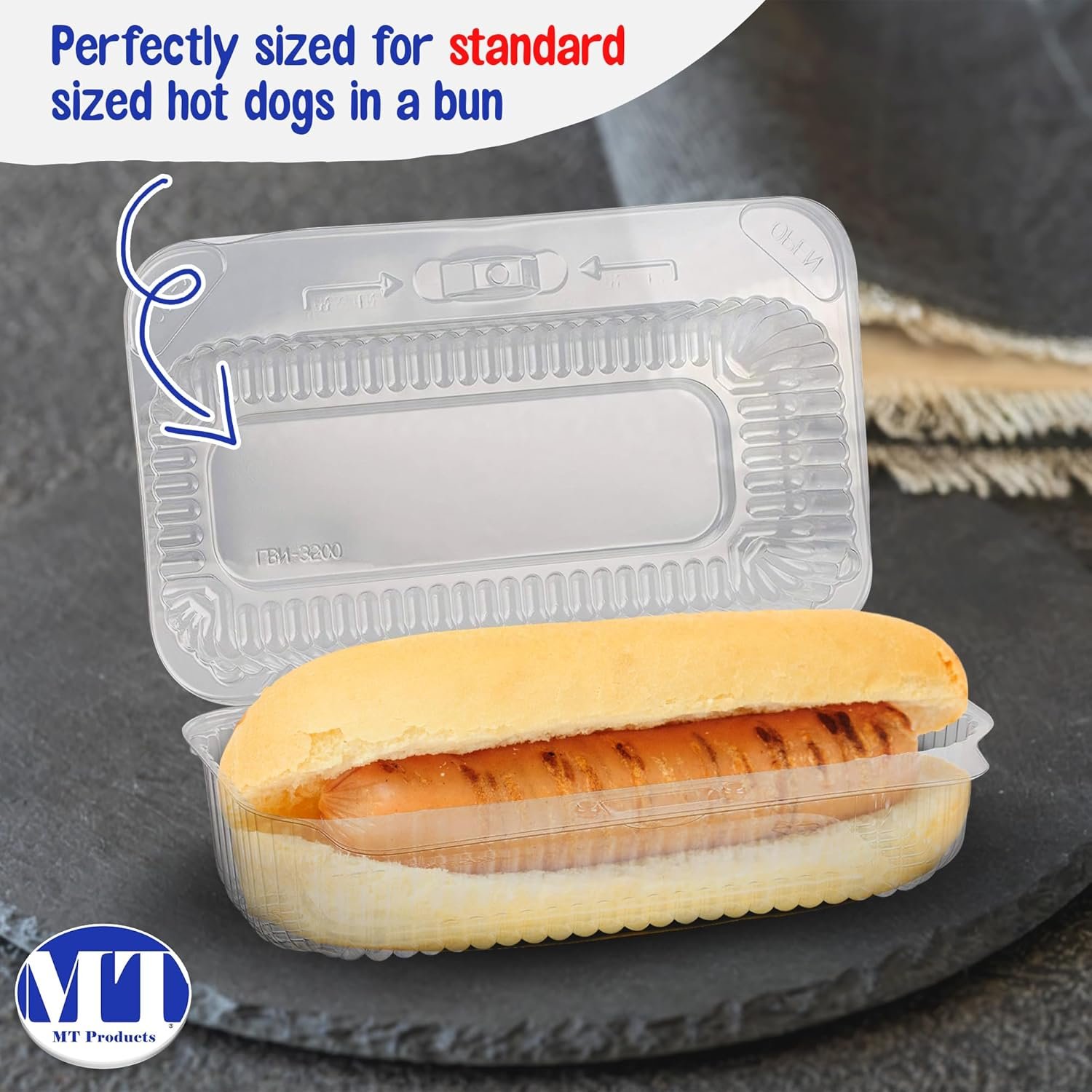 Wholesale Plastic Hinged Lid Take Out Containers 6.5