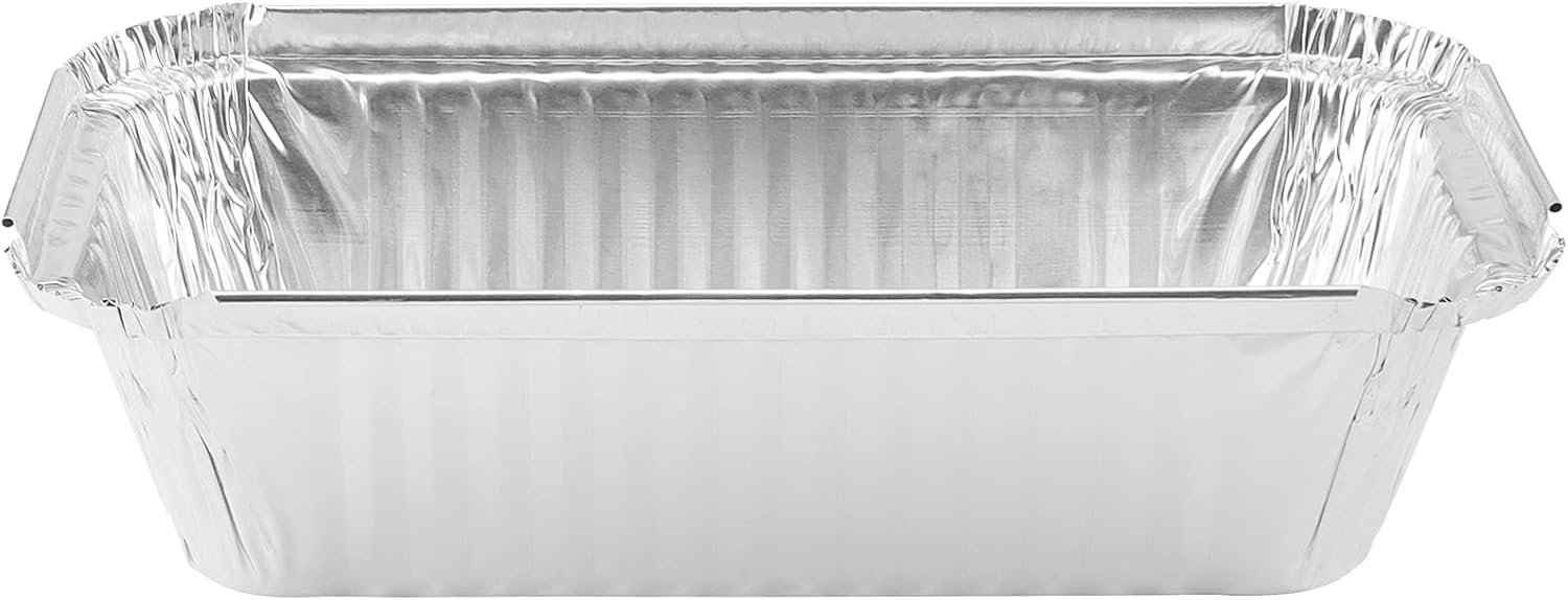 Wholesale 100 Pack 7.8 x 4.53 x 2.17 Inch Disposable Aluminum Loaf Pans with Clear Lids and Strong Seals for Freshness Spill Resistance Manufacturer