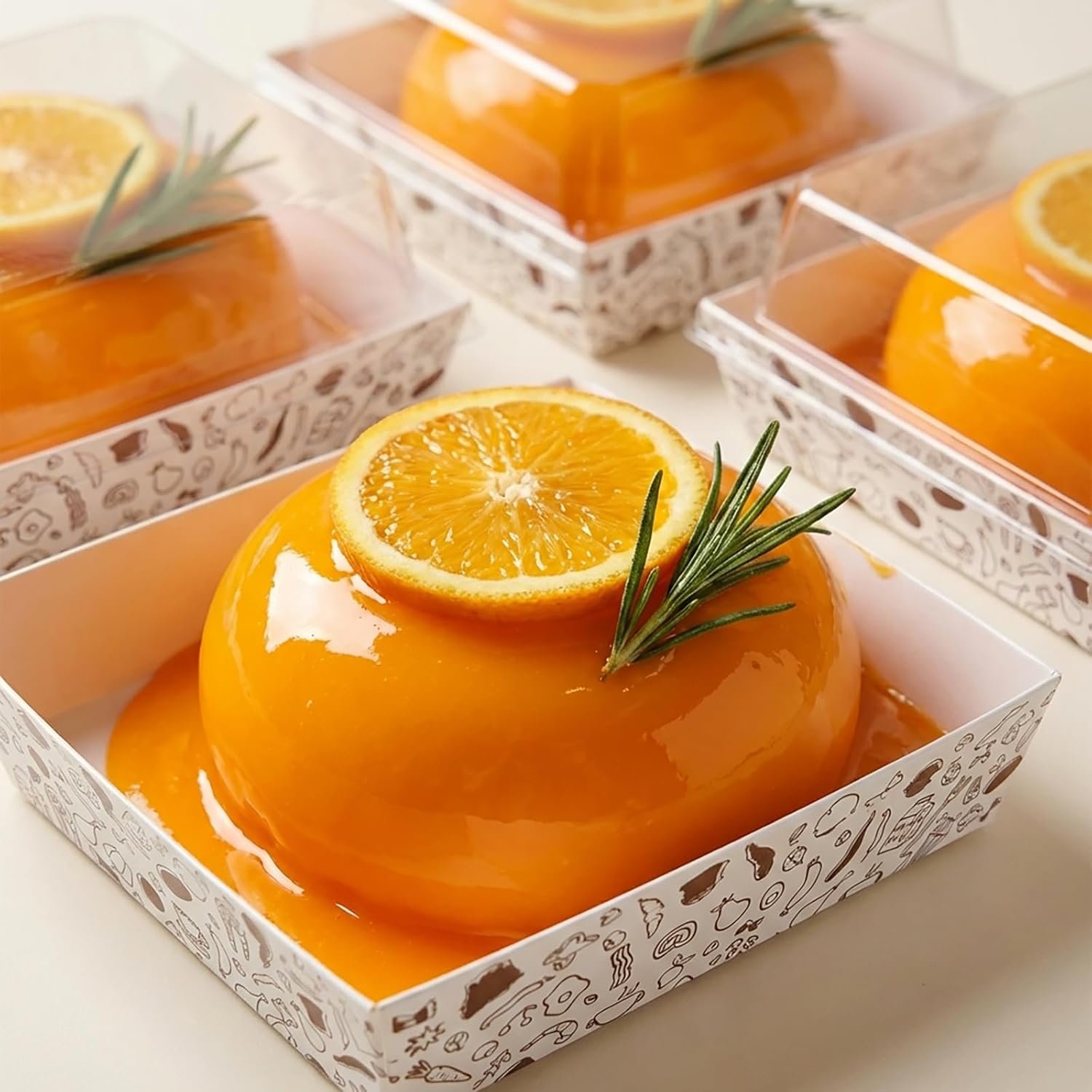 Wholesale 100 Pack 5 Inch Small Disposable Paper Charcuterie Boxes with Clear Lids for Sandwiches Desserts Bakery To Go Food Containers Cake Slices Cookies Donuts Muffins Pastry White Manufacturer