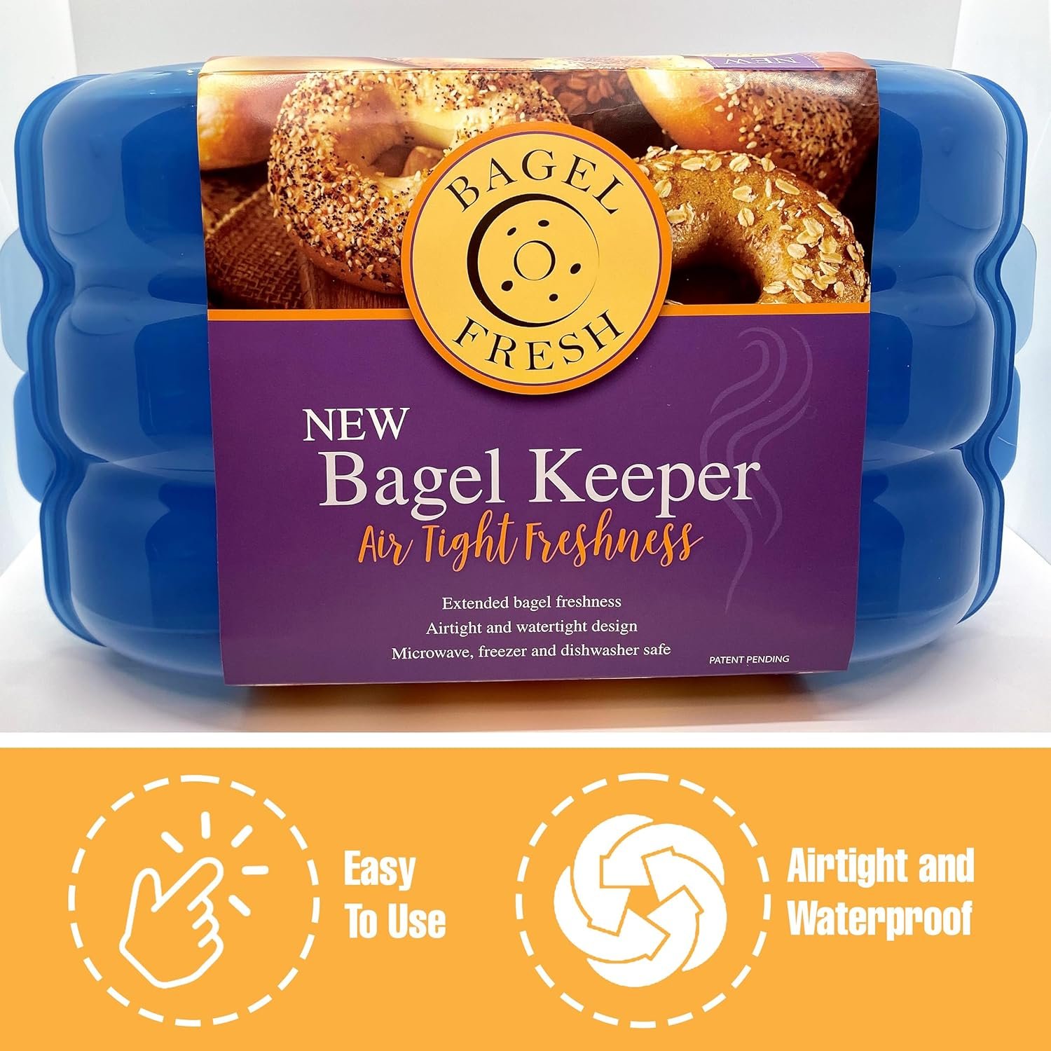 Wholesale Airtight Reusable BPA-Free Bagel Storage Holder Holds 6 Bagels Manufacturer
