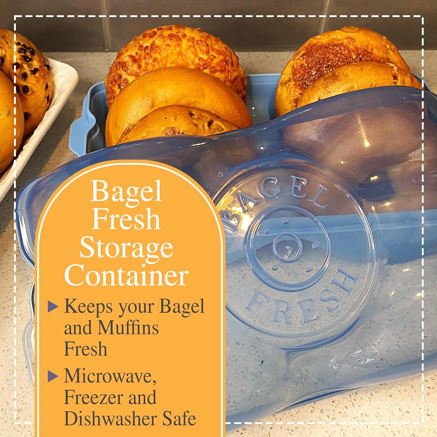Wholesale Airtight Reusable BPA-Free Bagel Storage Holder Holds 6 Bagels Manufacturer