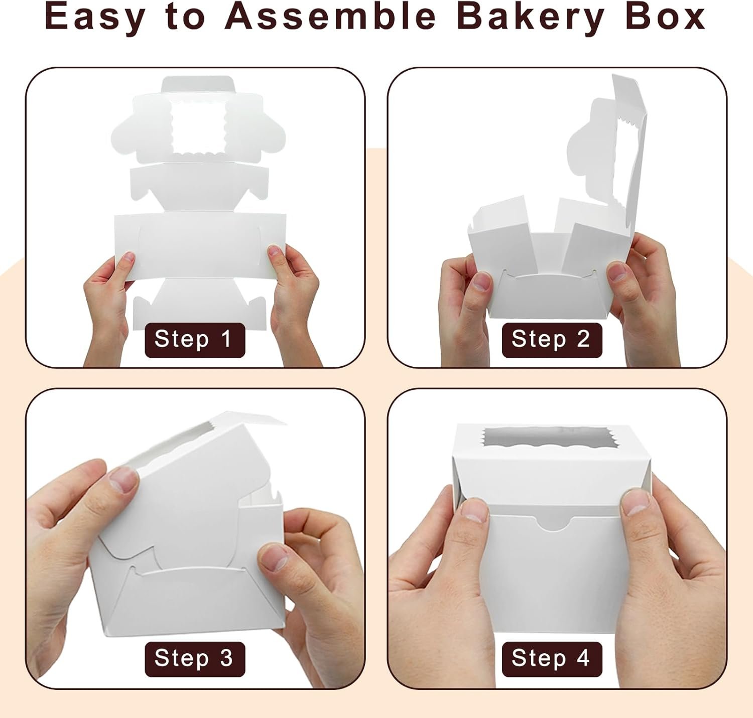 Wholesale 40 Pack 4x4x2 Inch Bakery Cookie Boxes with Window for Treats Chocolate Covered Strawberries Christmas Valentine's Mother's Day Manufacturer