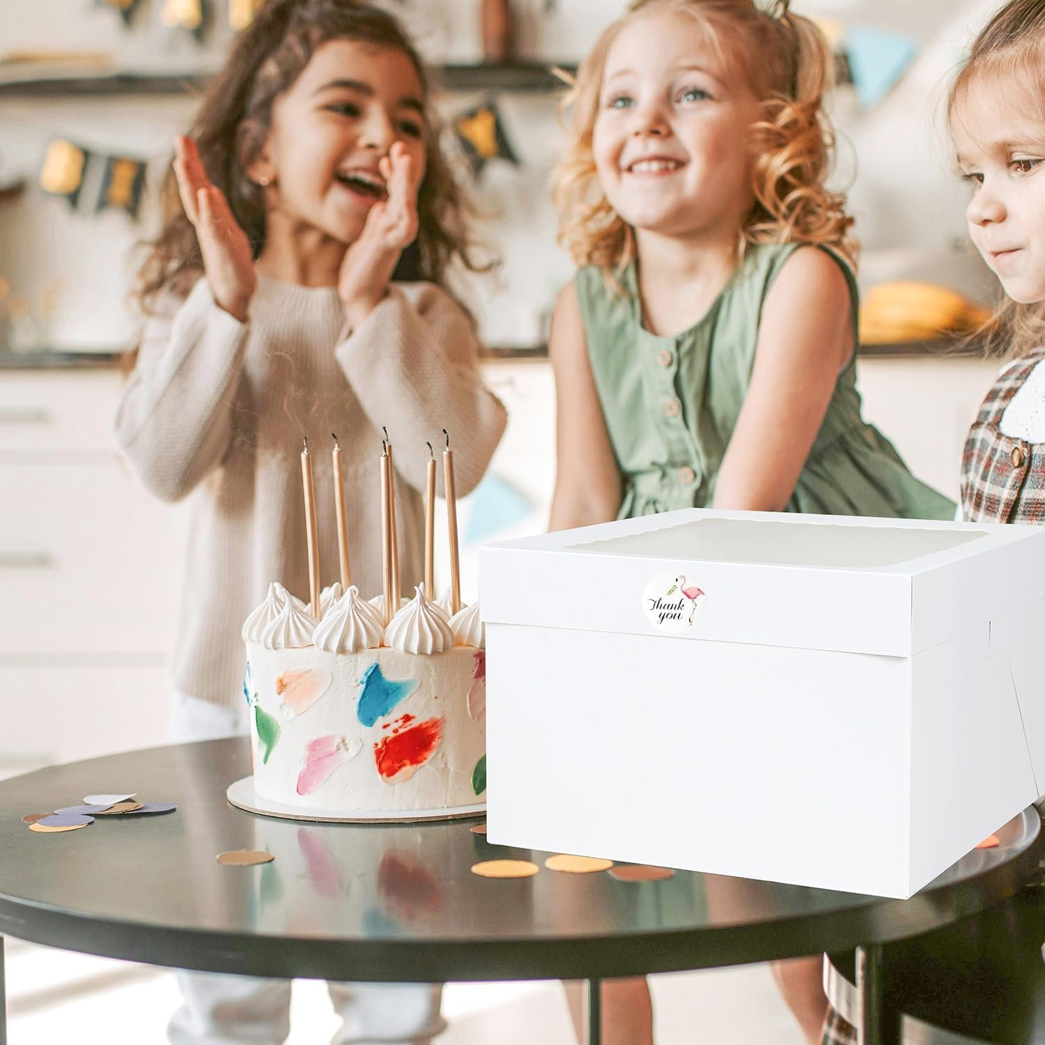 Wholesale 12x12x8 Inch Cake Boxes 16pcs Set with 8 White Bakery Boxes with Window and 8 Boards for 12 Inch Cakes Disposable Pie Boxes Manufacturer