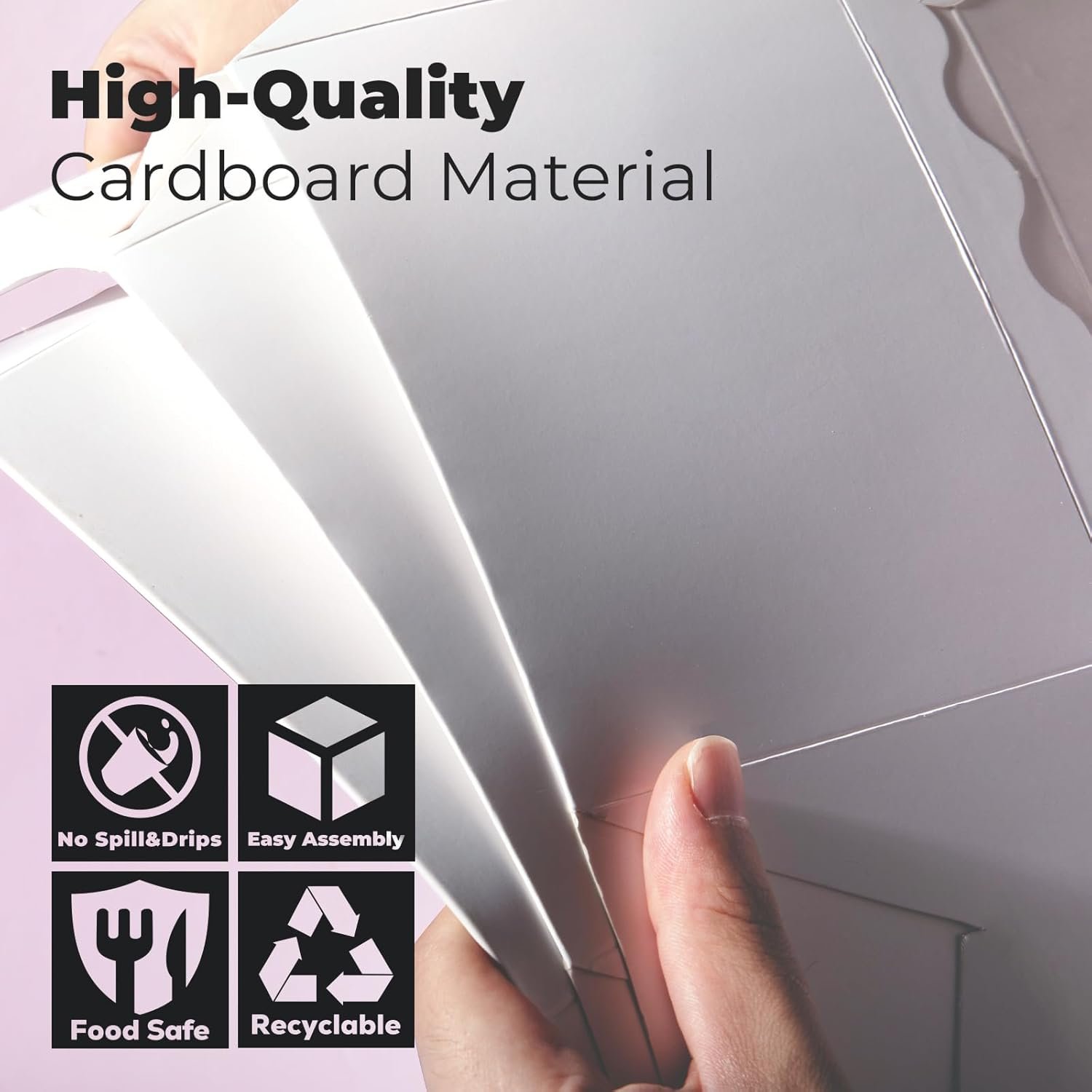 Wholesale 25 Pack 6 x 6 x 6 Inches Cake Boxes with Cake Boards White Bakery Boxes with Window and Handle for Birthday Party Wedding Valentine's Day Christmas Manufacturer