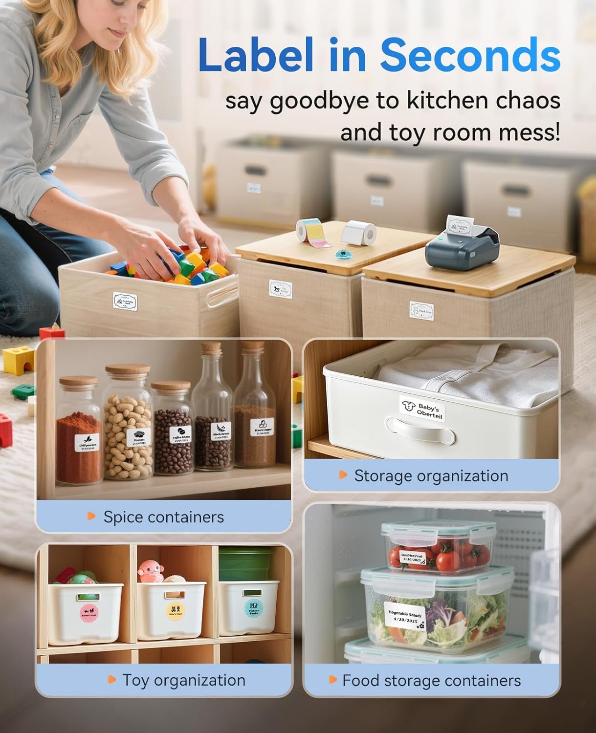 OEM Thermal Label Maker Machine Easy to Use for Office Home Business with 1 Roll White Label Blue Manufacturer OEM Thermal Label Maker Machine Easy to Use for Office Home Business with 1 Roll White Label Blue Manufacturer