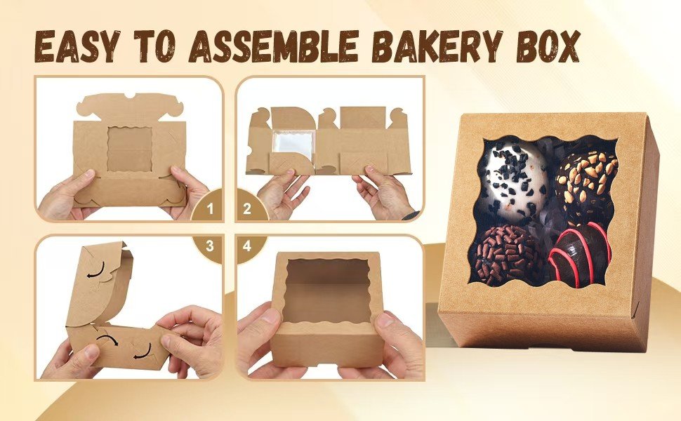 Wholesale 3x3x1.5 Inches 50PCS Small Gift Boxes with Window for Cookies Chocolate Truffles Chocolate Covered Strawberries Homemade Soap Factory Wholesale 3x3x1.5 Inches 50PCS Small Gift Boxes with Window for Cookies Chocolate Truffles Chocolate Covered Strawberries Homemade Soap Factory