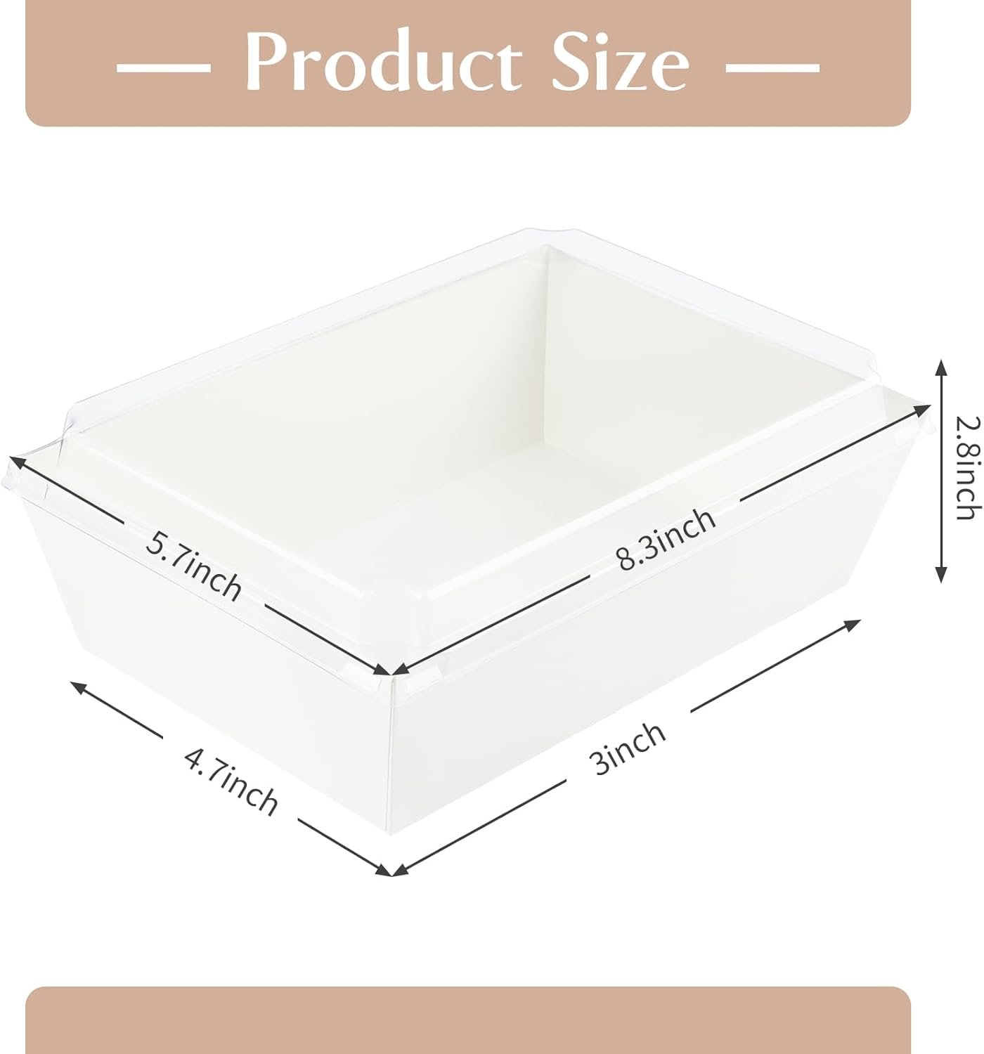 Wholesale 8 x 6 Inch Paper Charcuterie Boxes with Clear Lids 20 Pack Large Disposable Take Out Bakery Boxes To Go Containers for Cake Slices Cupcakes Sandwiches Cookies Cocoa Bombs Salads White Manufacturer Wholesale 8 x 6 Inch Paper Charcuterie Boxes with Clear Lids 20 Pack Large Disposable Take Out Bakery Boxes To Go Containers for Cake Slices Cupcakes Sandwiches Cookies Cocoa Bombs Salads White Manufacturer