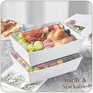 Wholesale 8 x 6 Inch Paper Charcuterie Boxes with Clear Lids 20 Pack Large Disposable Take Out Bakery Boxes To Go Containers for Cake Slices Cupcakes Sandwiches Cookies Cocoa Bombs Salads White Manufacturer